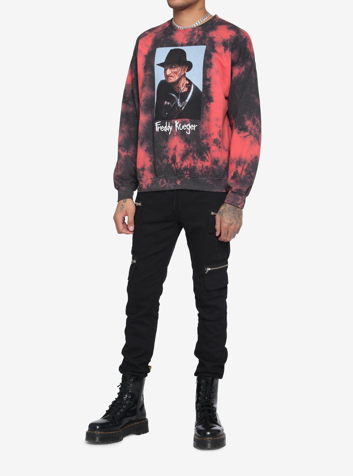 A Nightmare On Elm Street Tie-Dye Sweatshirt, BLACK, alternate