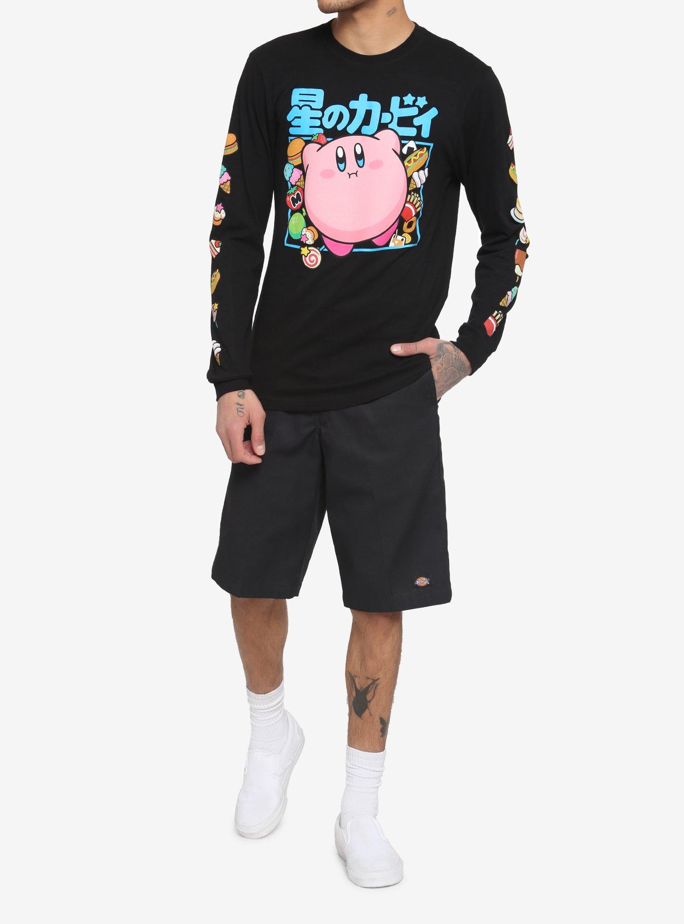 Kirby Food Long-Sleeve T-Shirt, BLACK, alternate