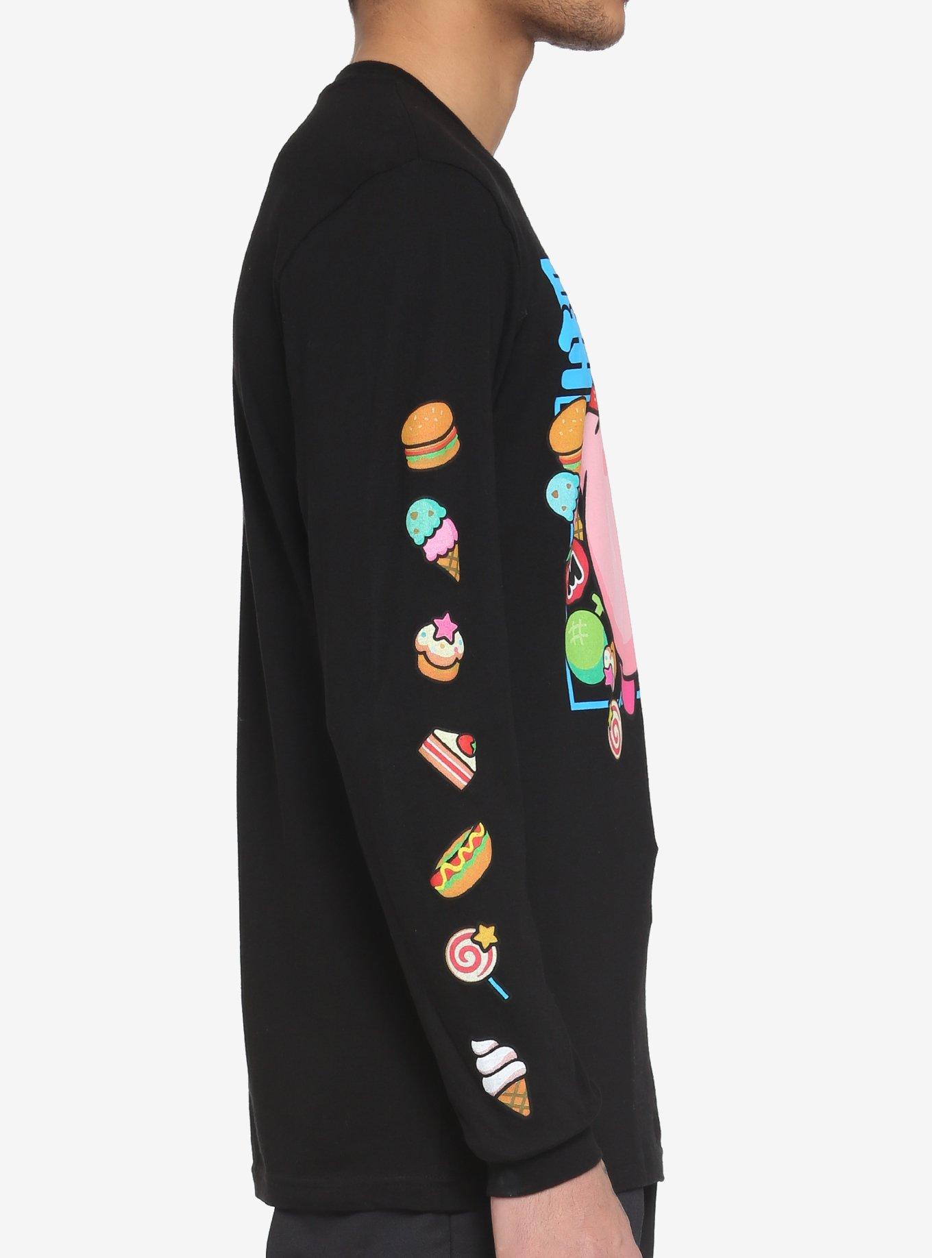 Kirby Food Long-Sleeve T-Shirt, BLACK, alternate