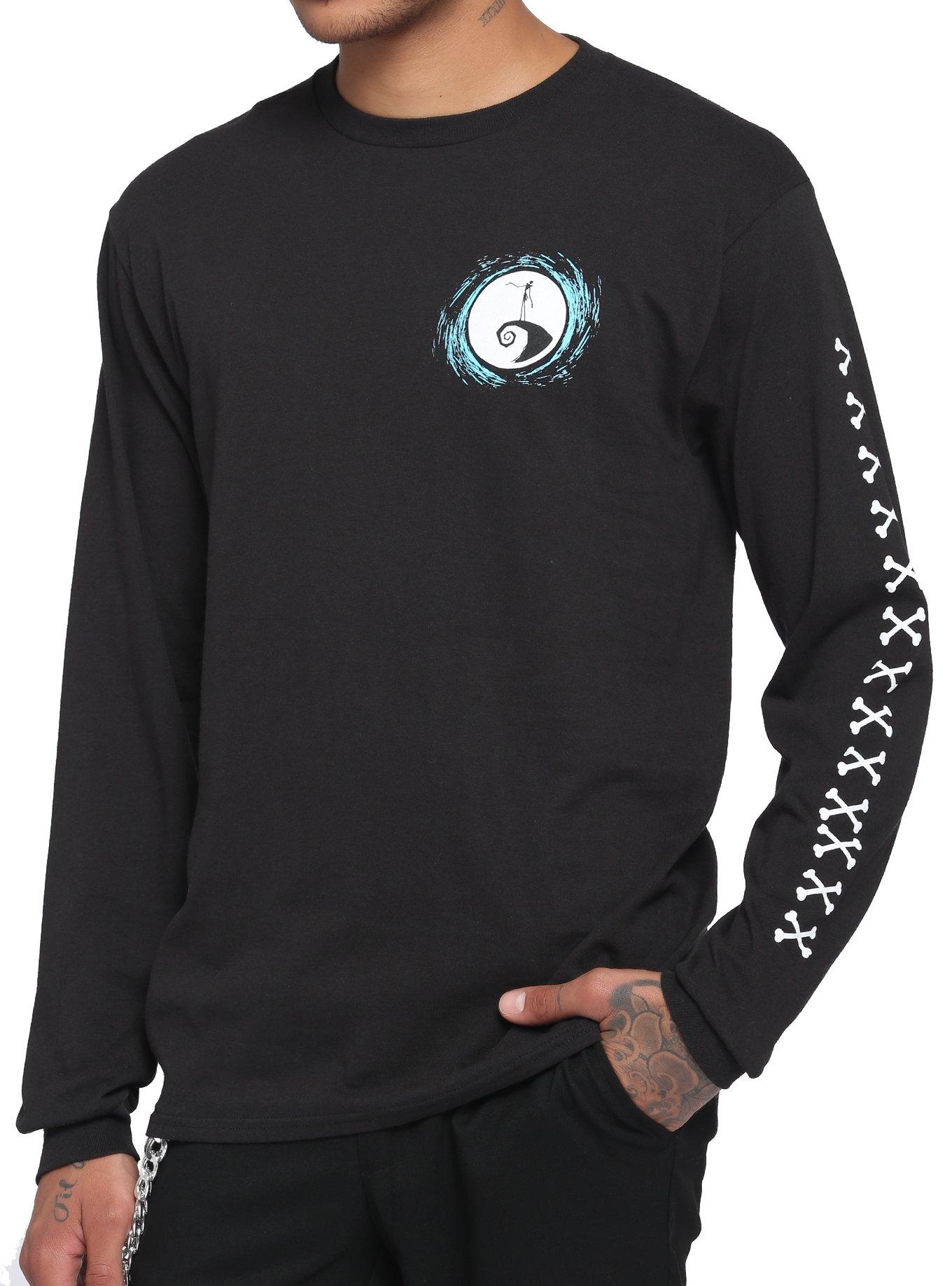 The Nightmare Before Christmas Jack Skellington Grid Long-Sleeve T-Shirt, BLACK, alternate