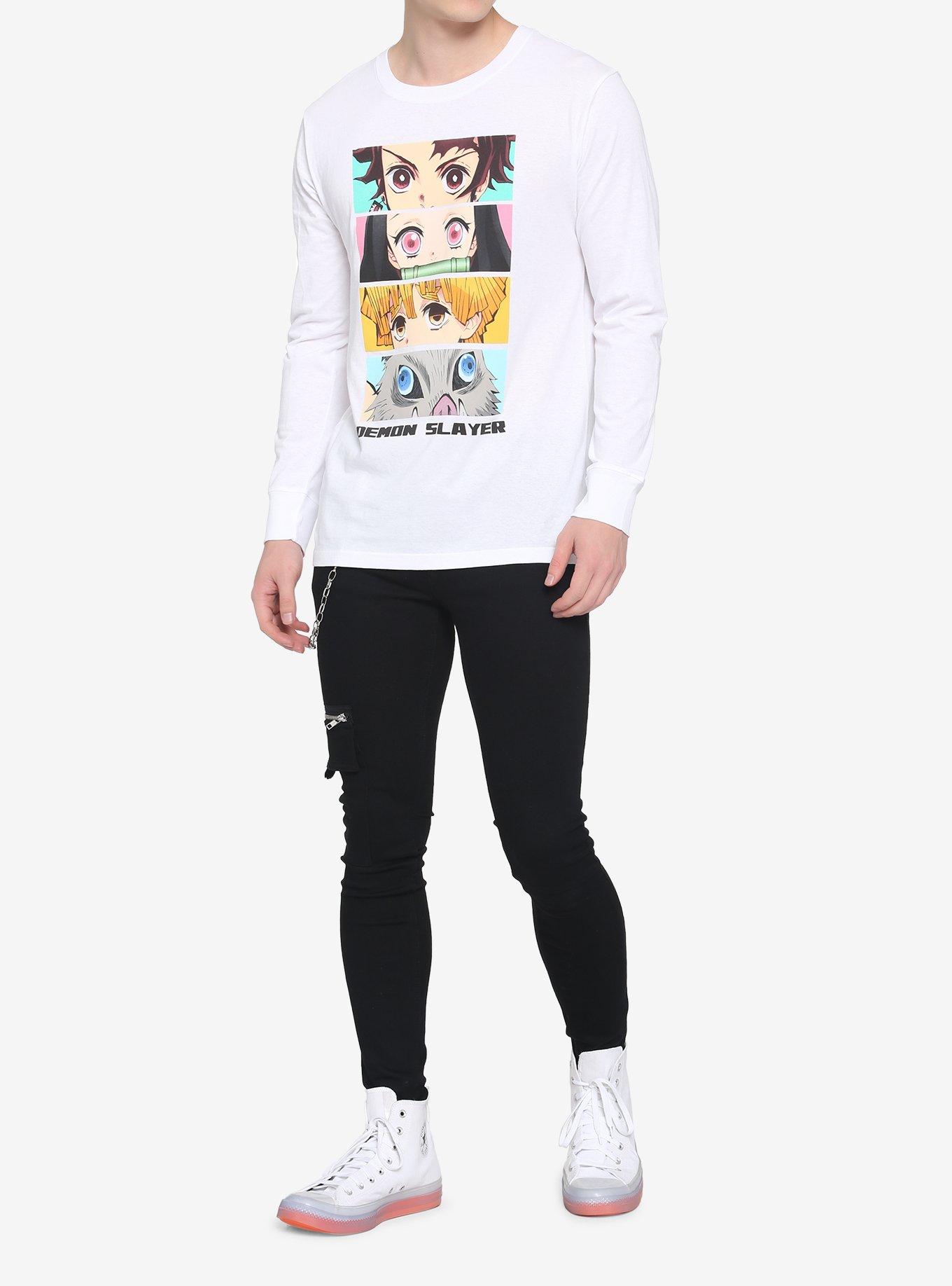 Demon Slayer: Kimetsu No Yaiba Stacked Eyes Long-Sleeve T-Shirt, MULTI, alternate