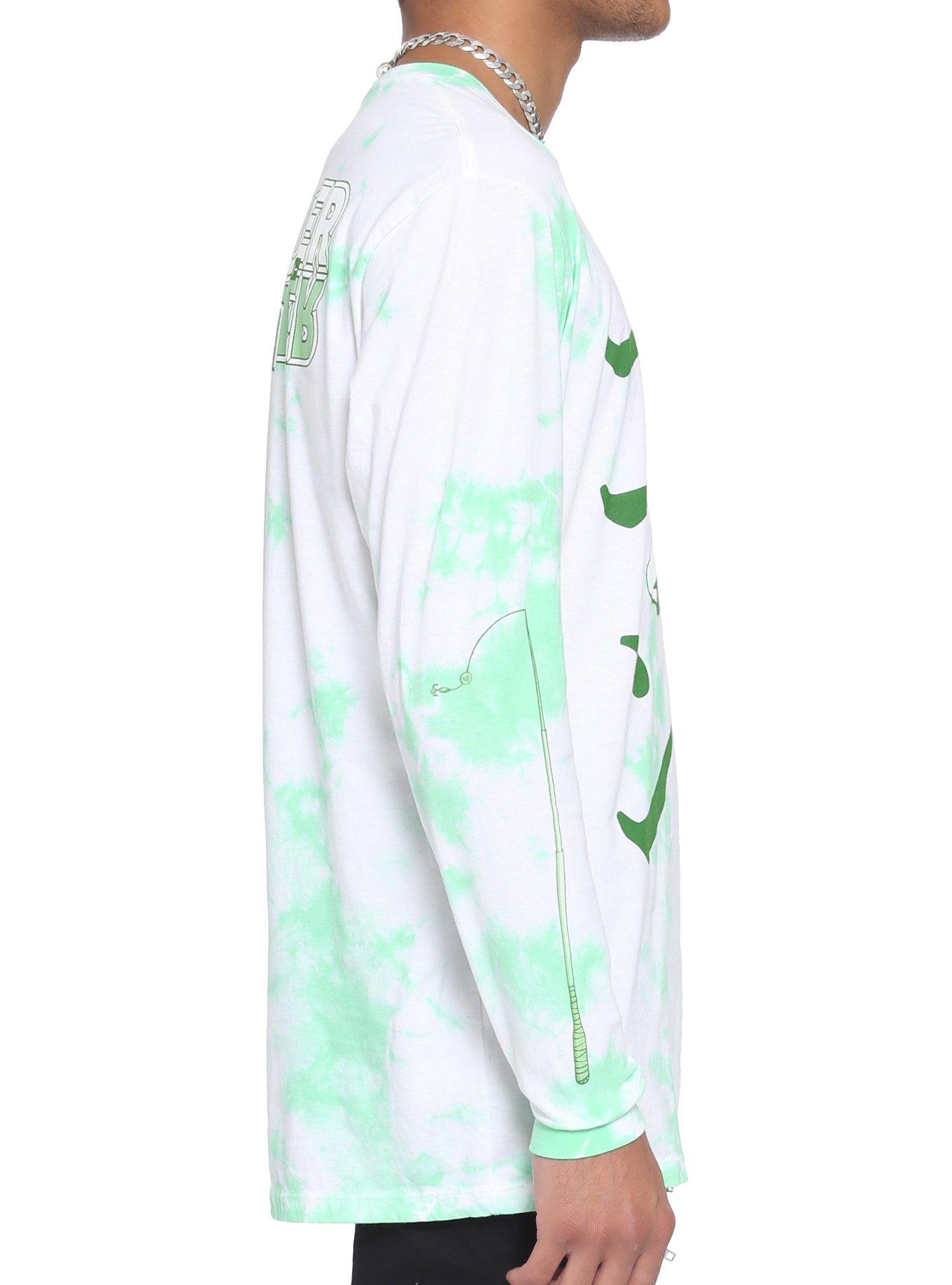 Hunter X Hunter Gon Fishing Pole Tie-Dye Long-Sleeve T-Shirt, GREEN, alternate