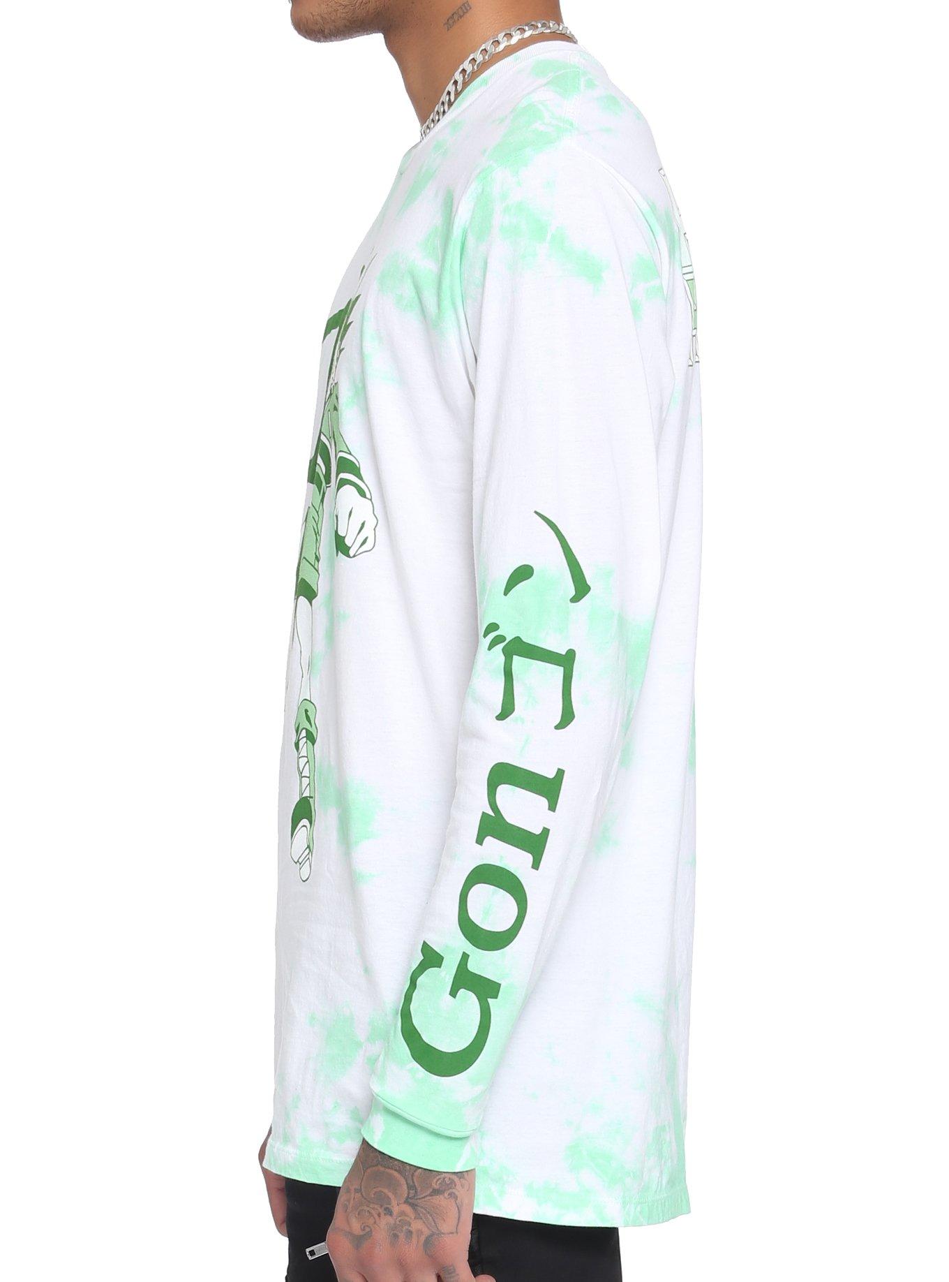 Hunter X Hunter Gon Fishing Pole Tie-Dye Long-Sleeve T-Shirt, GREEN, alternate