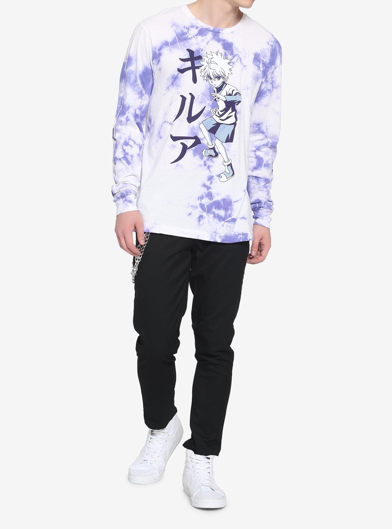 Hunter X Hunter Killua Skateboard Tie-Dye Long-Sleeve T-Shirt, PURPLE, alternate