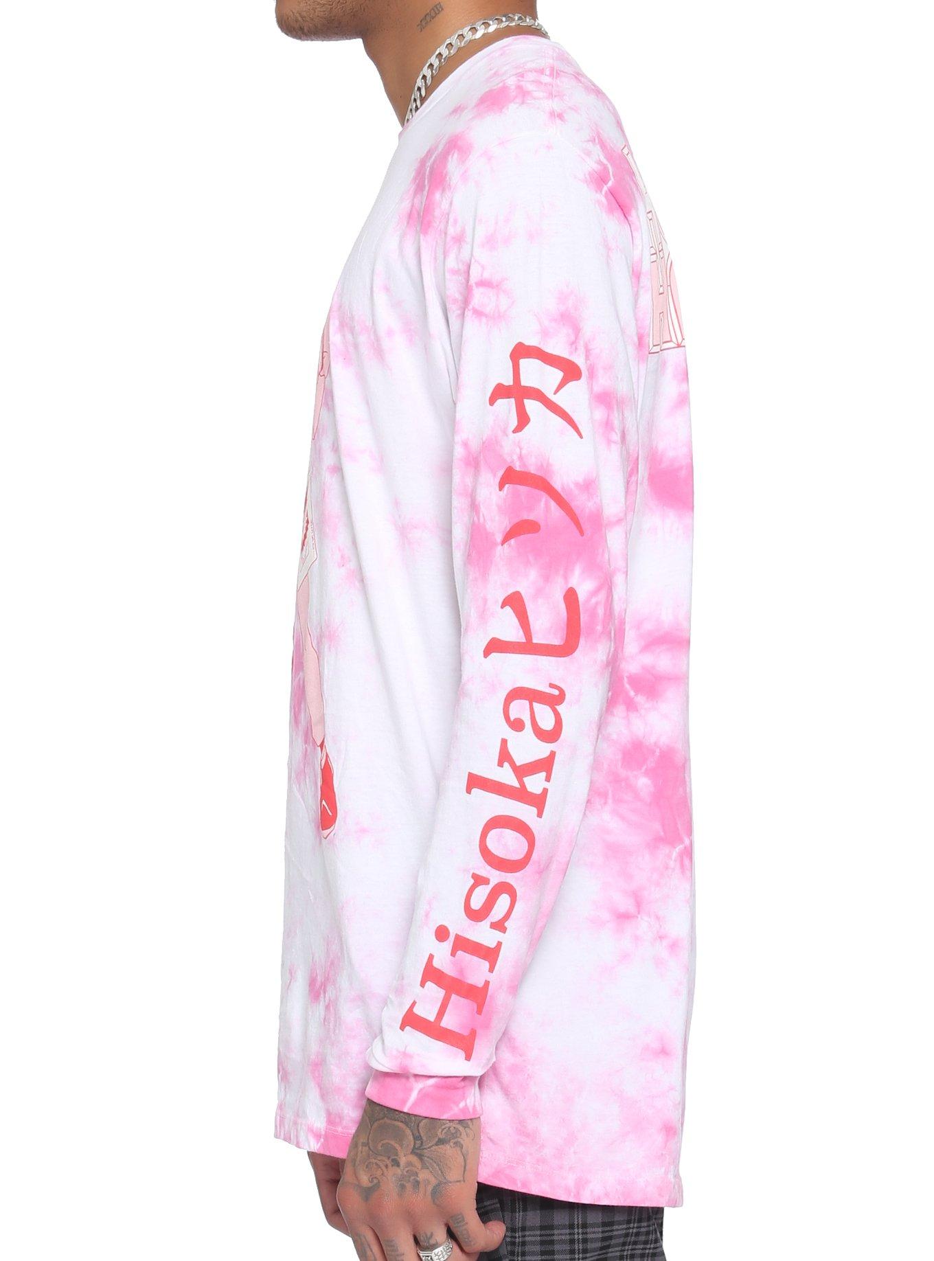 Hunter X Hunter Hisoka Card Suits Tie-Dye Long-Sleeve T-Shirt, PINK, alternate