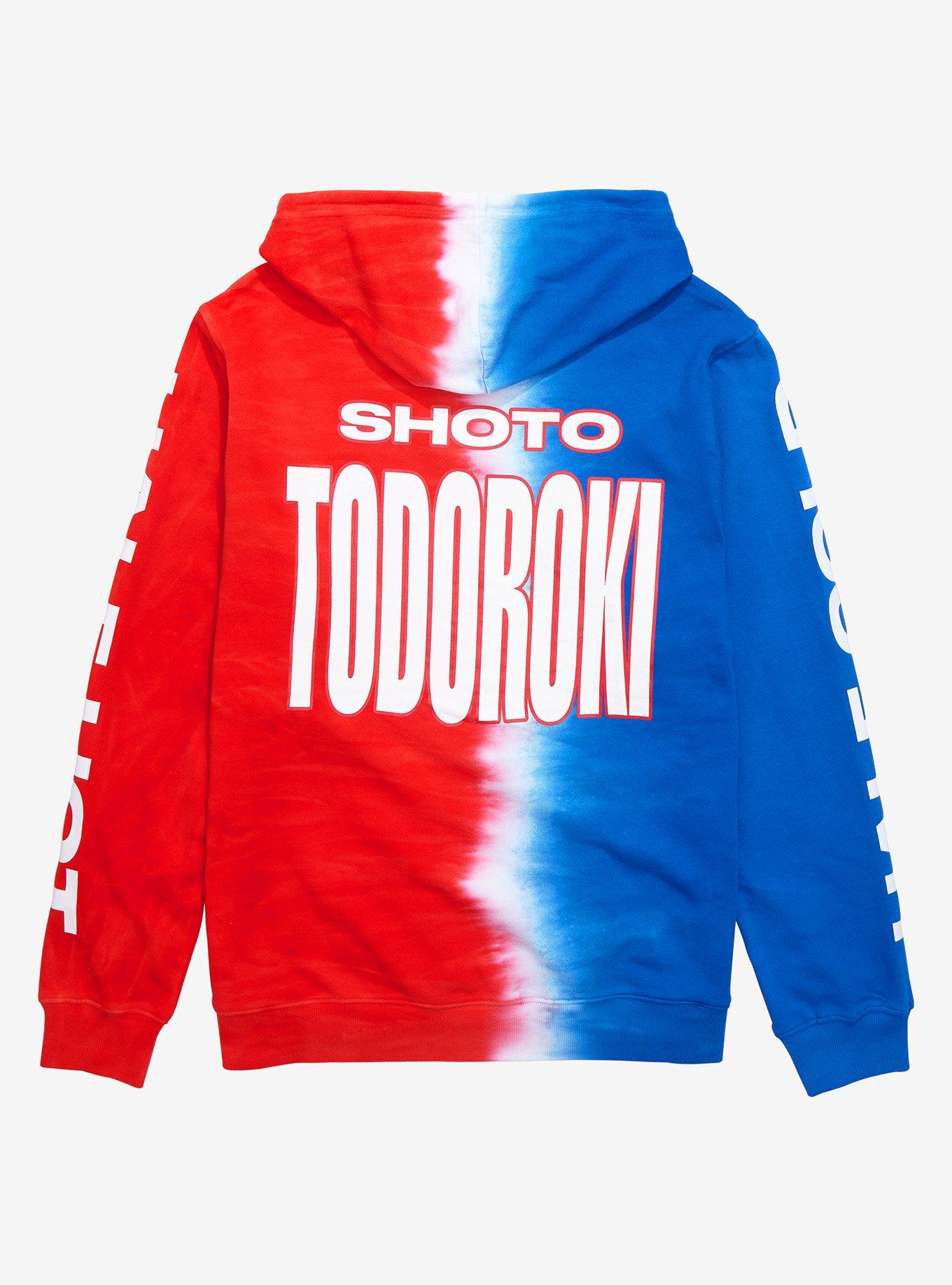 My Hero Academia Todoroki Split Dye Hoodie, RED, alternate