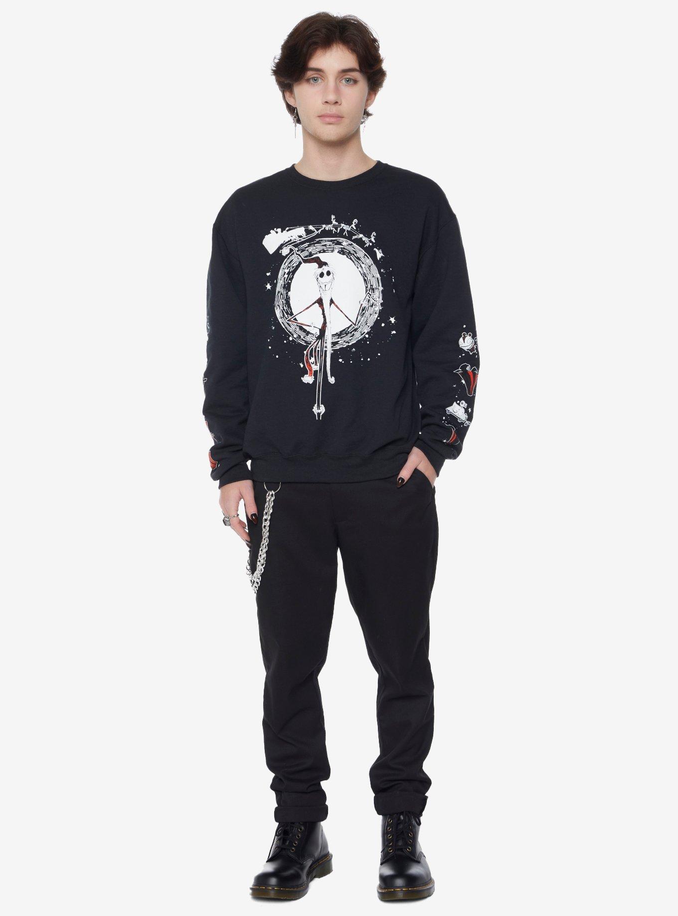 The Nightmare Before Christmas Jack Moon Sweatshirt, BLACK, alternate