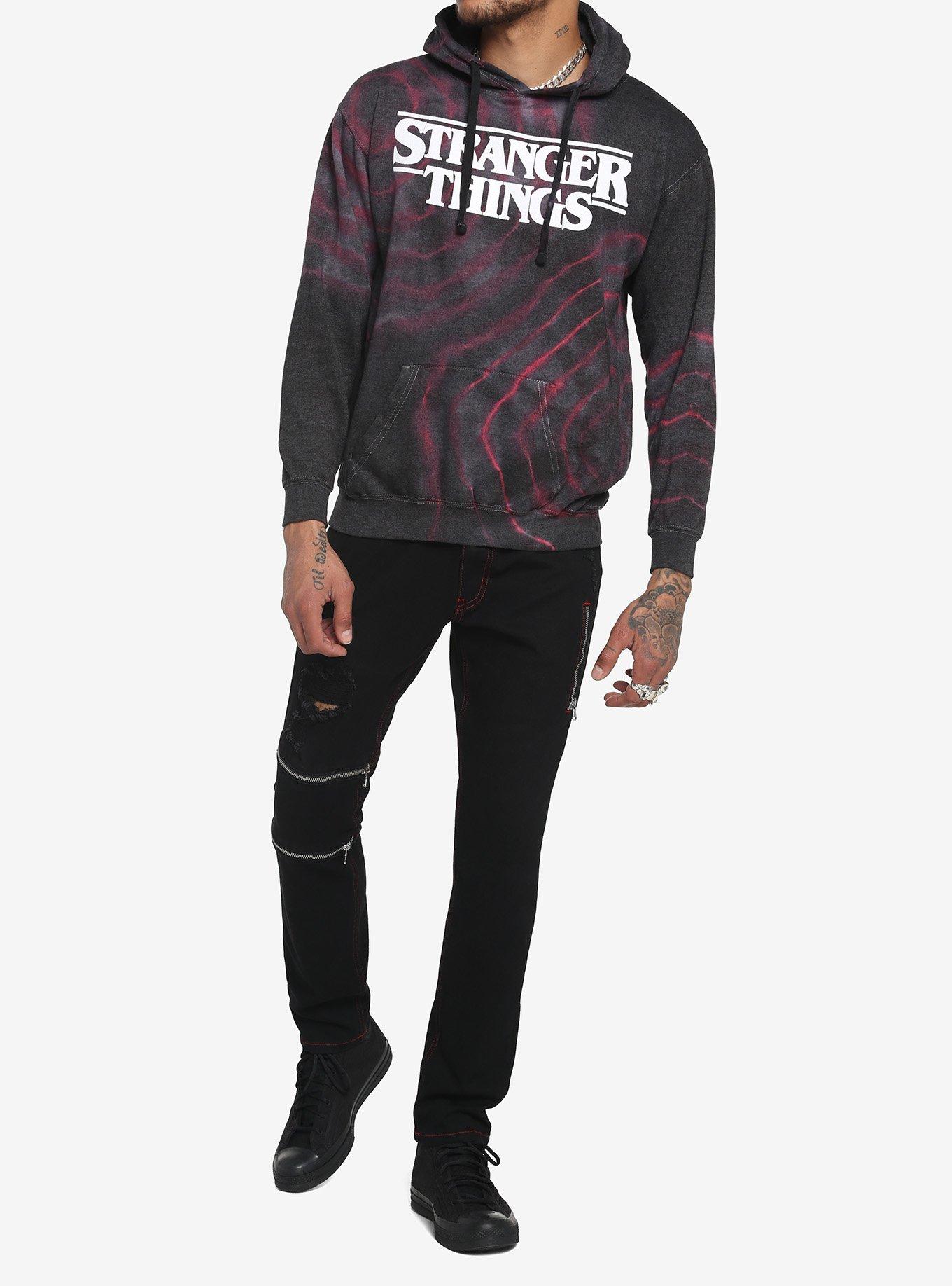 Stranger Things Logo Circle Dye Hoodie, MULTI, alternate