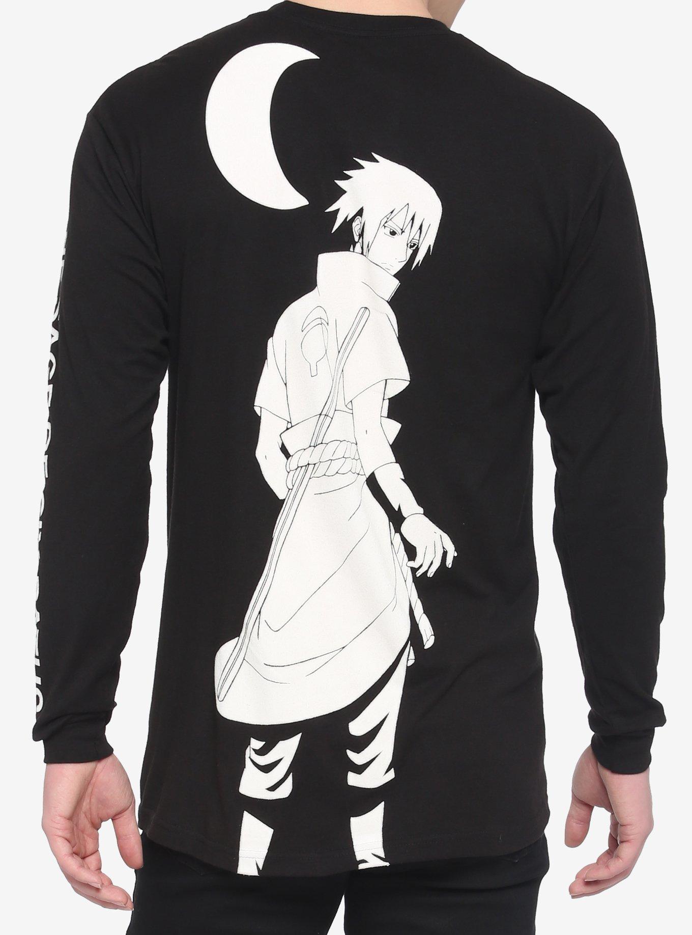 Naruto Shippuden Naruto & Sasuke Long-Sleeve T-Shirt, BLACK, alternate