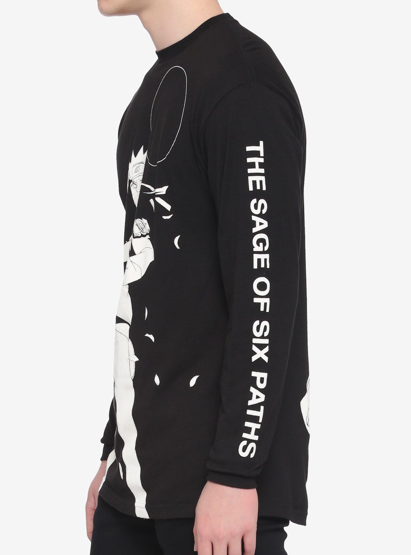 Naruto Shippuden Naruto & Sasuke Long-Sleeve T-Shirt, BLACK, alternate