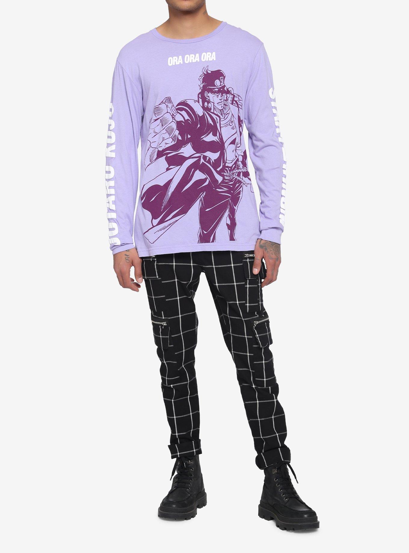 JoJo's Bizarre Adventure Ora Long-Sleeve T-Shirt, PURPLE, alternate