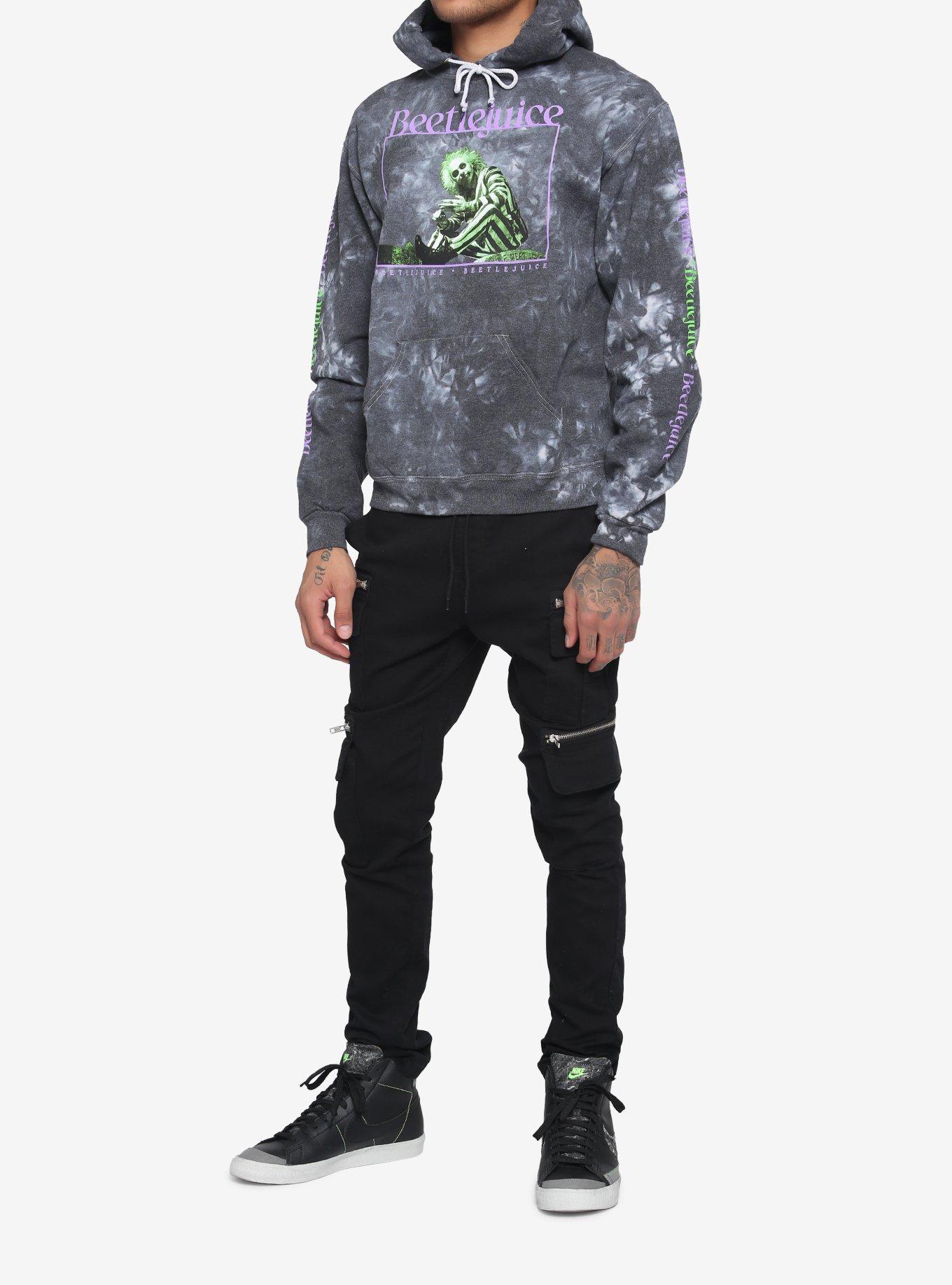 Beetlejuice Neon Wash Hoodie, GREY, alternate