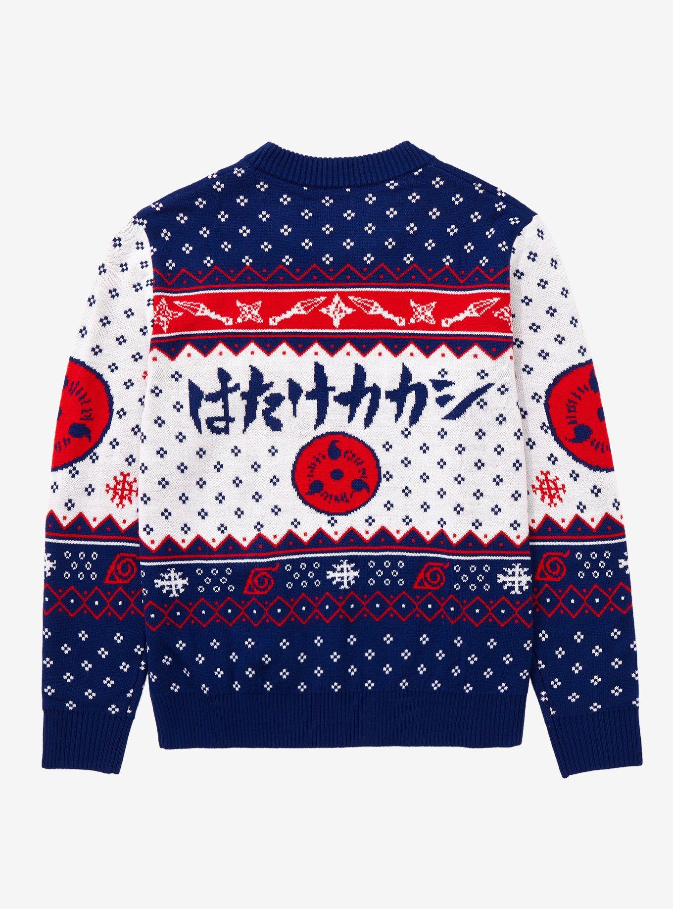 Naruto Shippuden Kakashi Holiday Sweater - BoxLunch Exclusive, MULTI, alternate