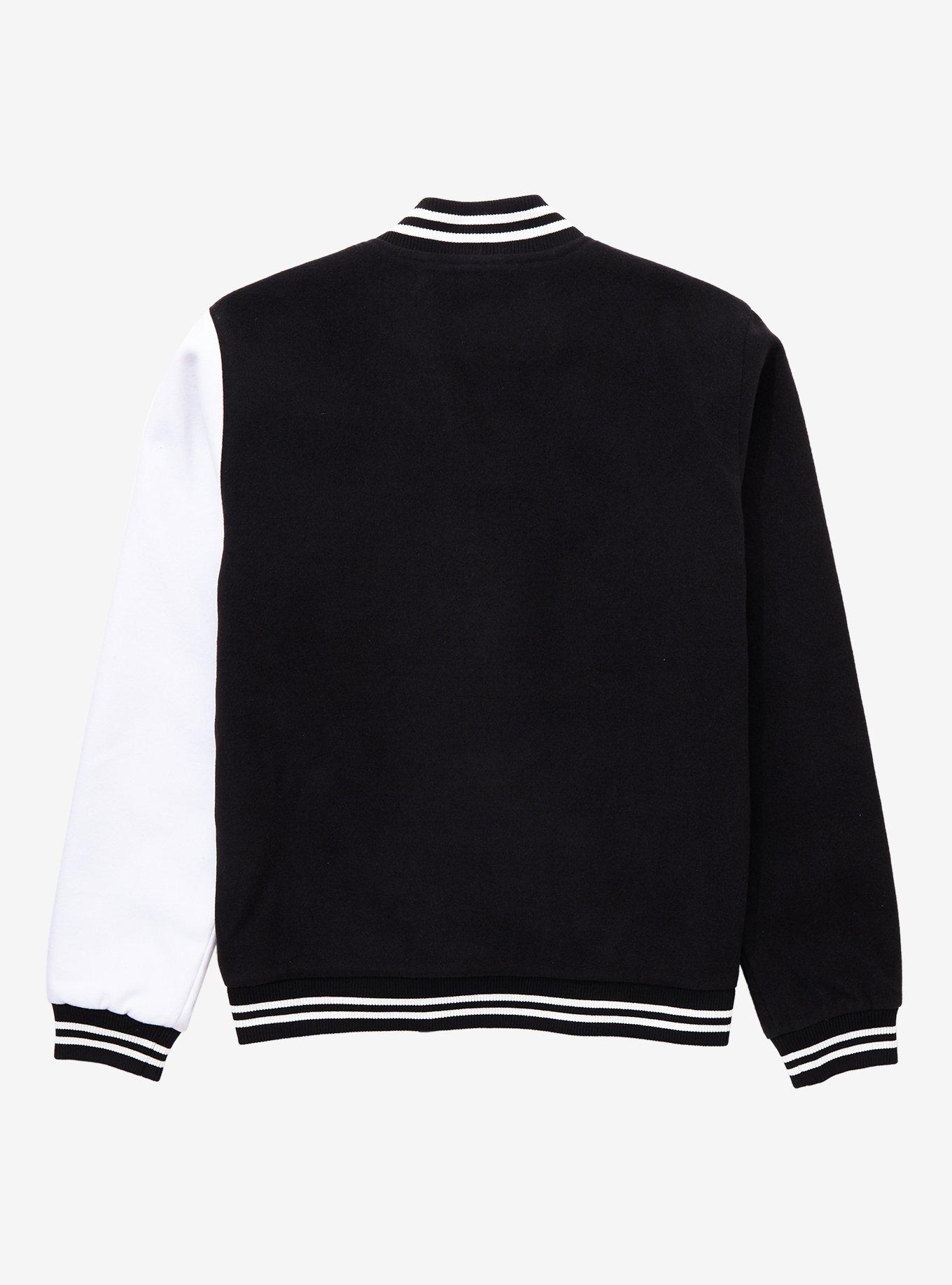 Disney Nightmare Before Christmas Jack Skellington Varsity Jacket - BoxLunch Exclusive, BLACK, alternate