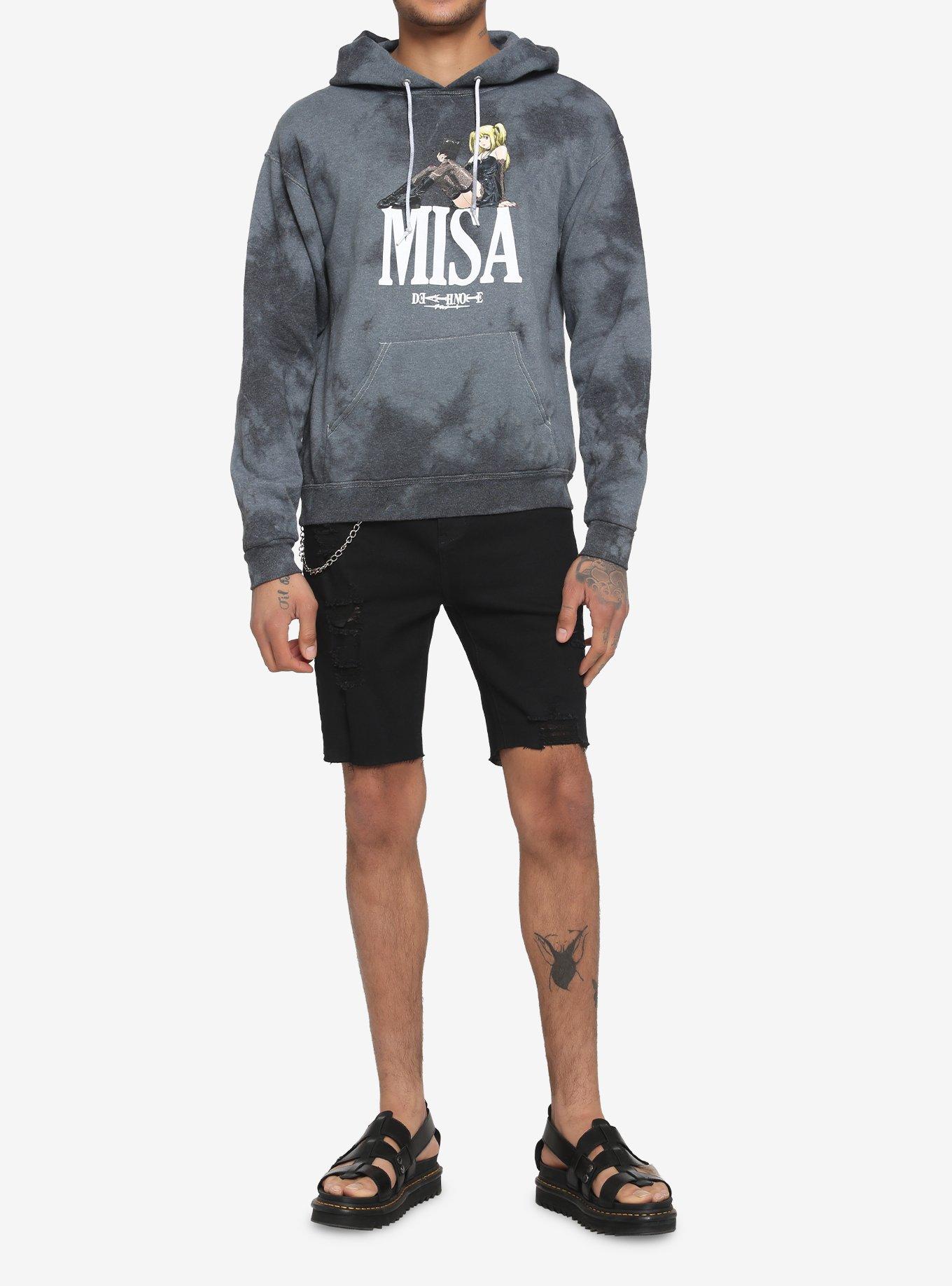 Death Note Misa Dark Wash Hoodie, GREY, alternate