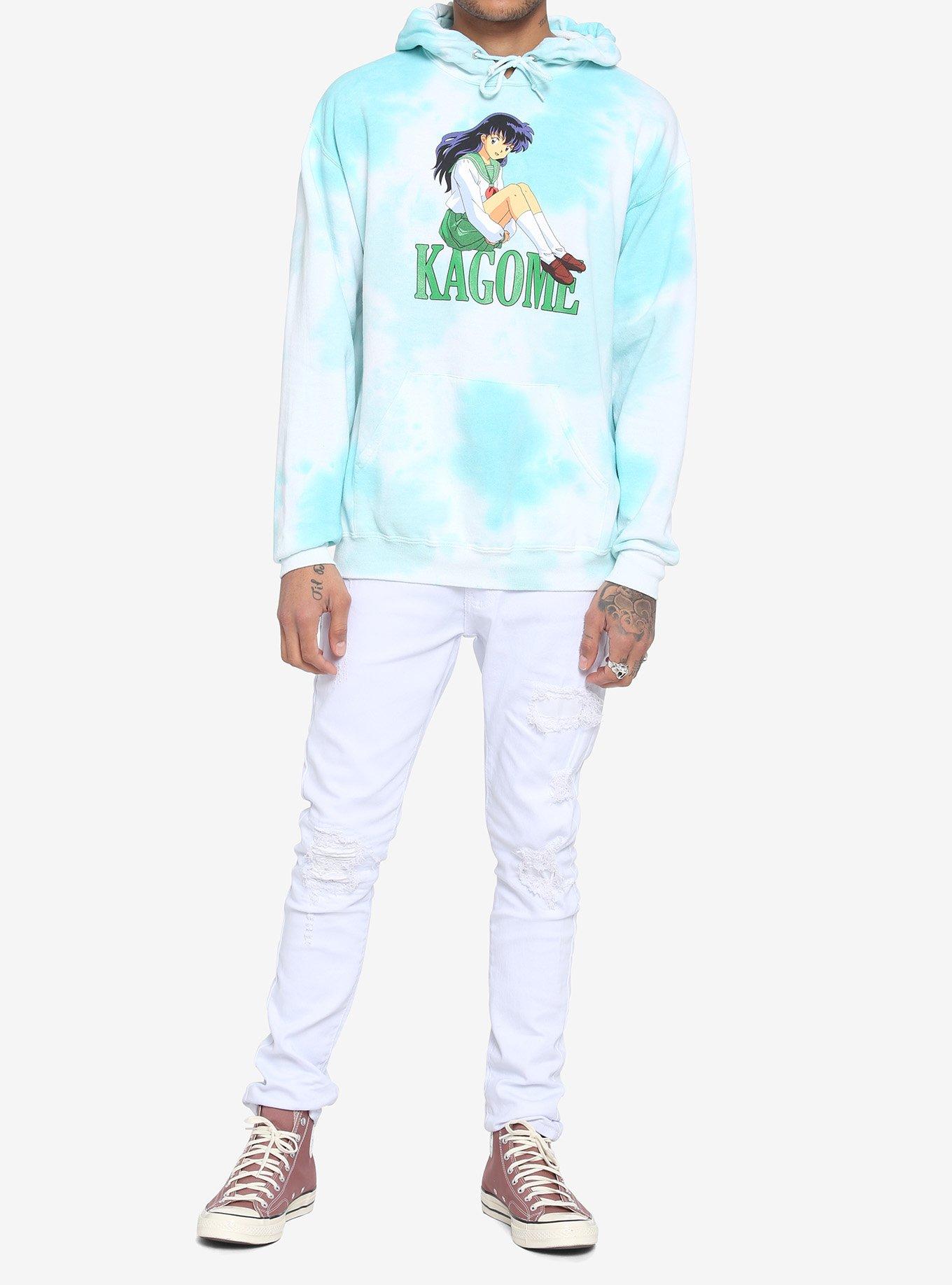 InuYasha Kagome Teal Tie-Dye Hoodie, MULTI, alternate