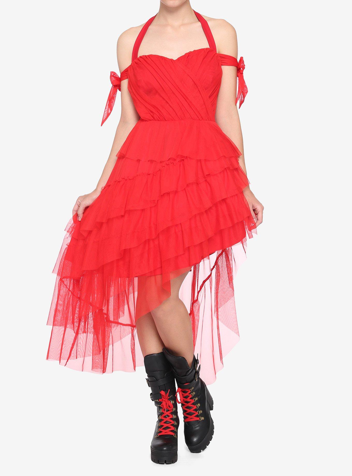 DC Comics The Suicide Squad Harley Quinn Red Dress, RED, alternate