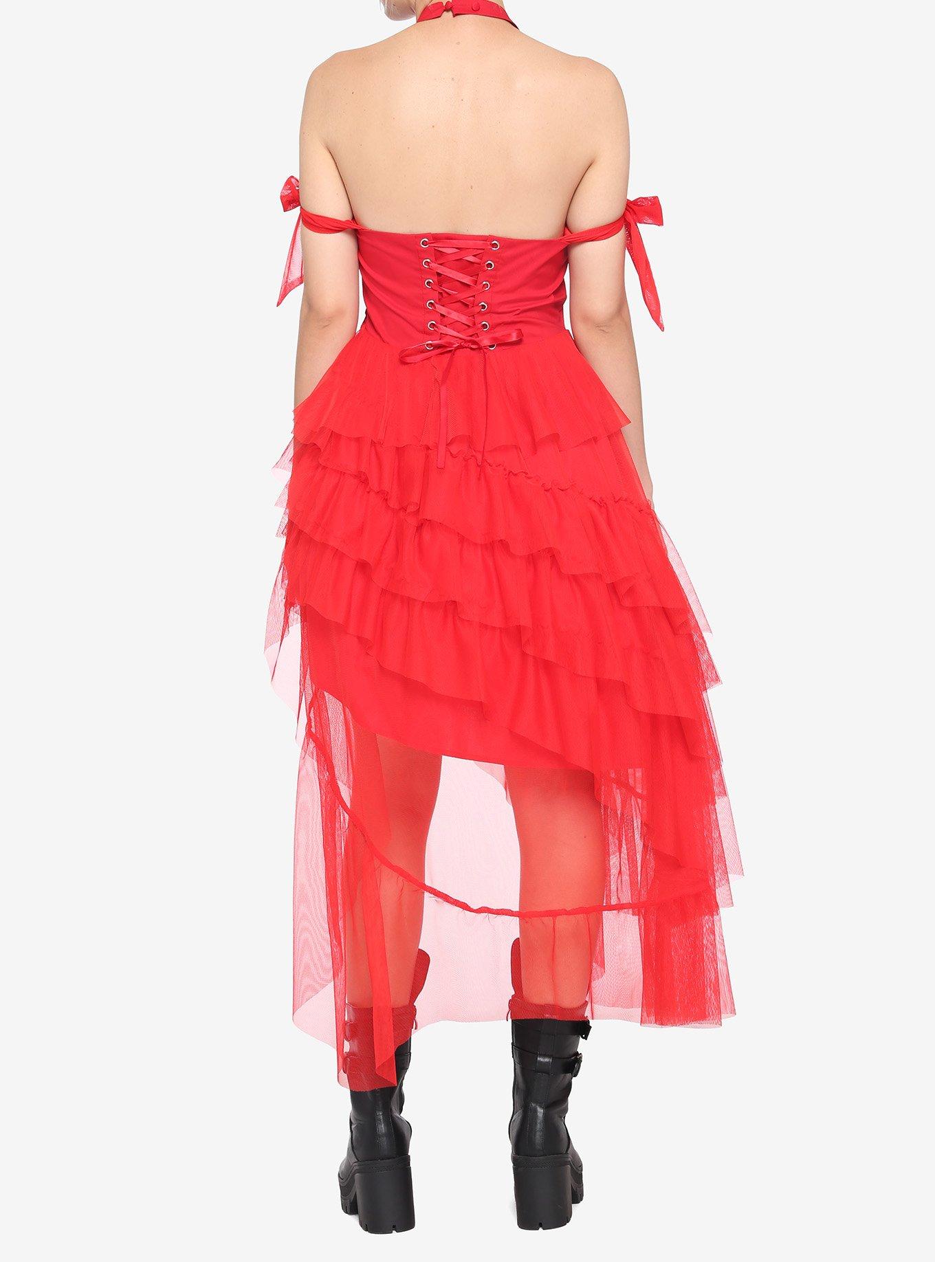 DC Comics The Suicide Squad Harley Quinn Red Dress, RED, alternate