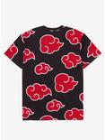 Naruto Shippuden Akatsuki Cloud Allover Print Women's T-Shirt - BoxLunch Exclusive, BLACK, alternate