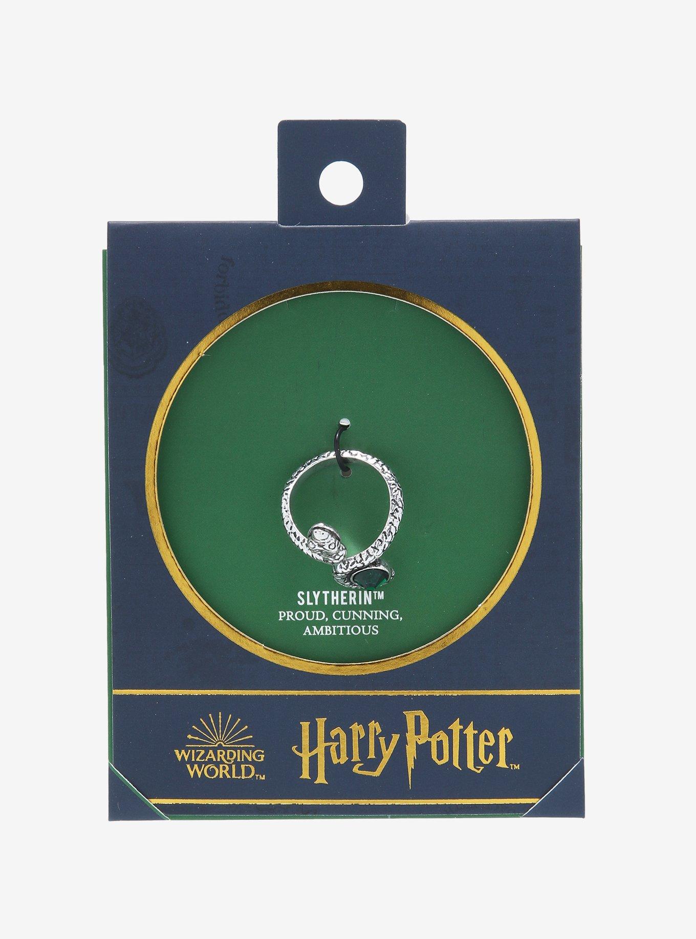 Harry Potter Slytherin Snake Green Gemstone Ring, , alternate