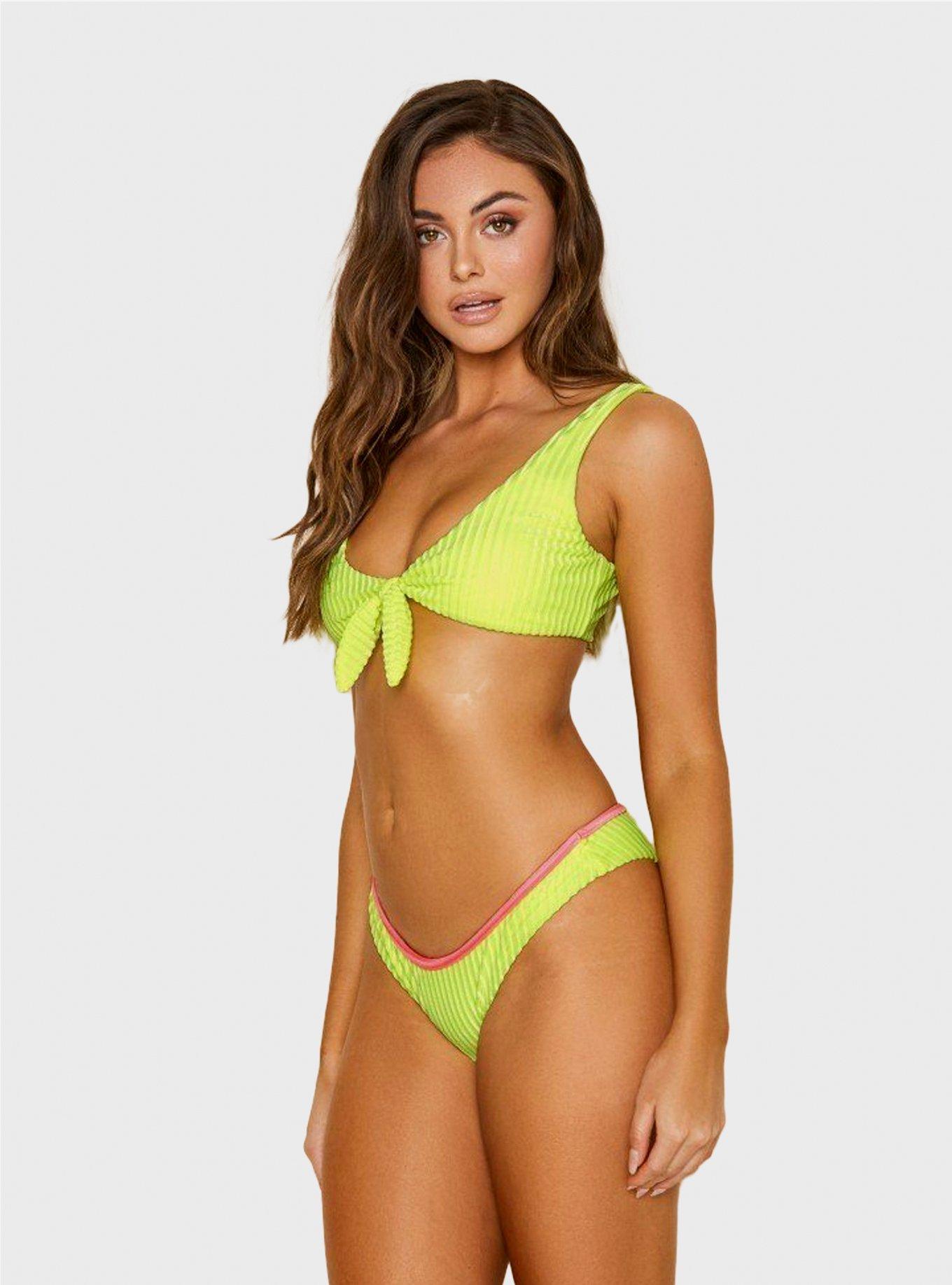 Dippin Daisys Muse Swim Top Neon Yellow, YELLOW, alternate