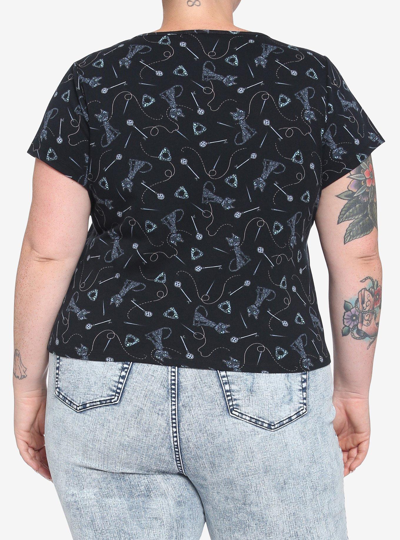 Coraline Button Front Keys & Thread Top Plus Size, MULTI, alternate