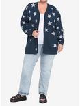 Coraline Blue & Silver Stars Cardigan Plus Size, MULTI, alternate