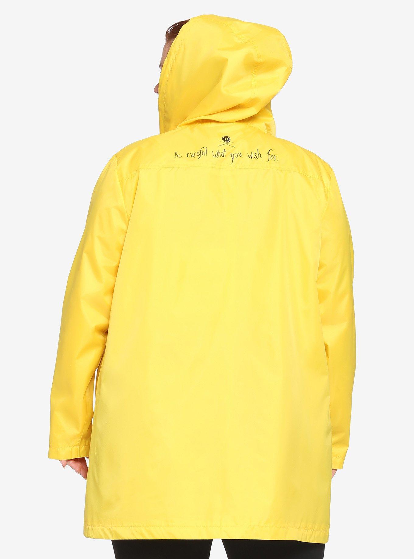 Coraline Yellow Girls Raincoat Plus Size, MULTI, alternate