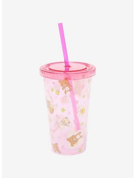 Rilakkuma Pink Rilakkuma & Kolirakkuma Acrylic Travel Cup, , hi-res