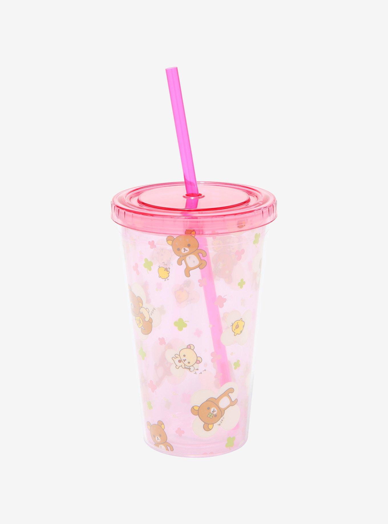 Rilakkuma Pink Rilakkuma & Kolirakkuma Acrylic Travel Cup, , alternate