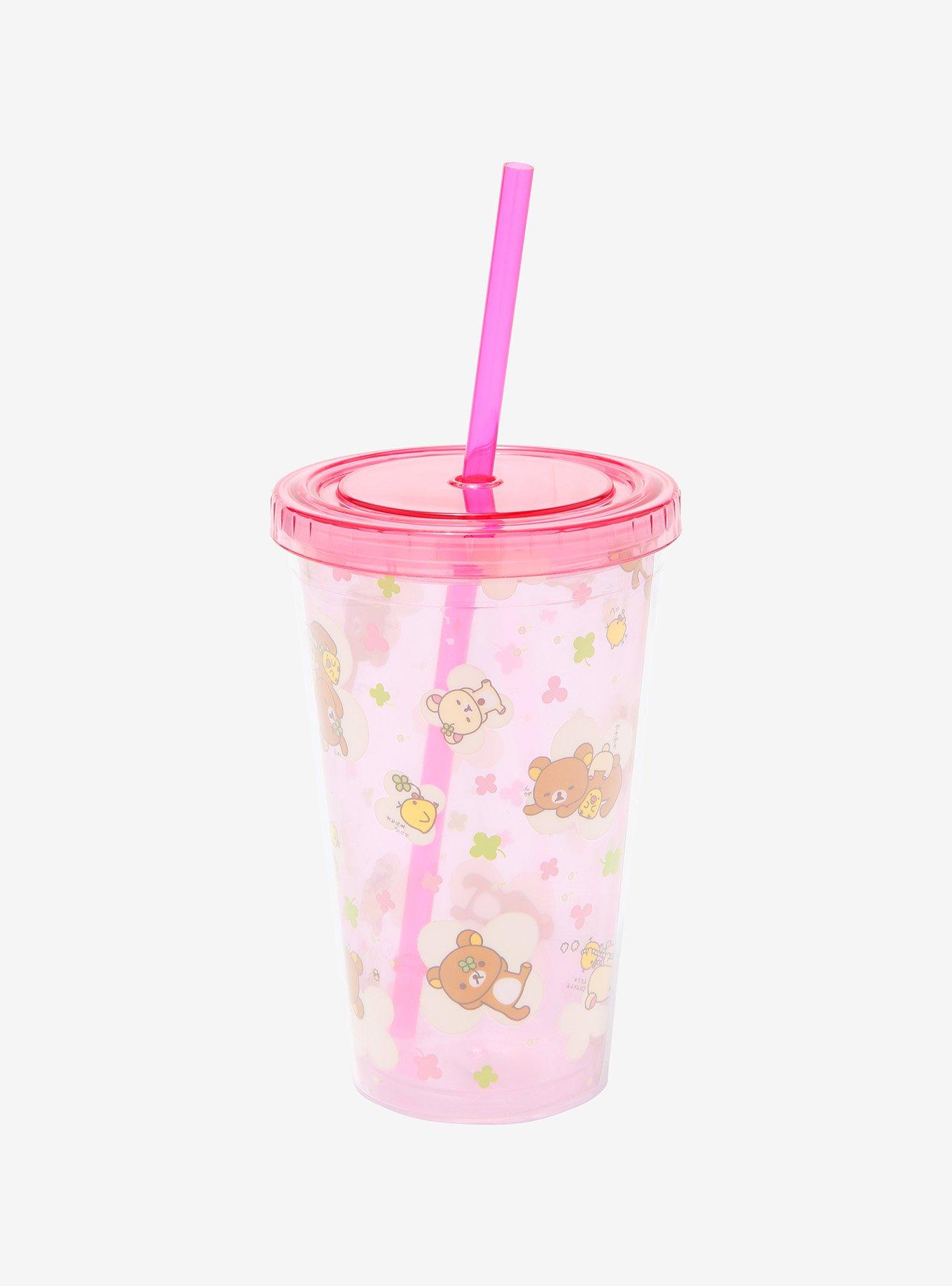 Rilakkuma Pink Rilakkuma & Kolirakkuma Acrylic Travel Cup, , alternate