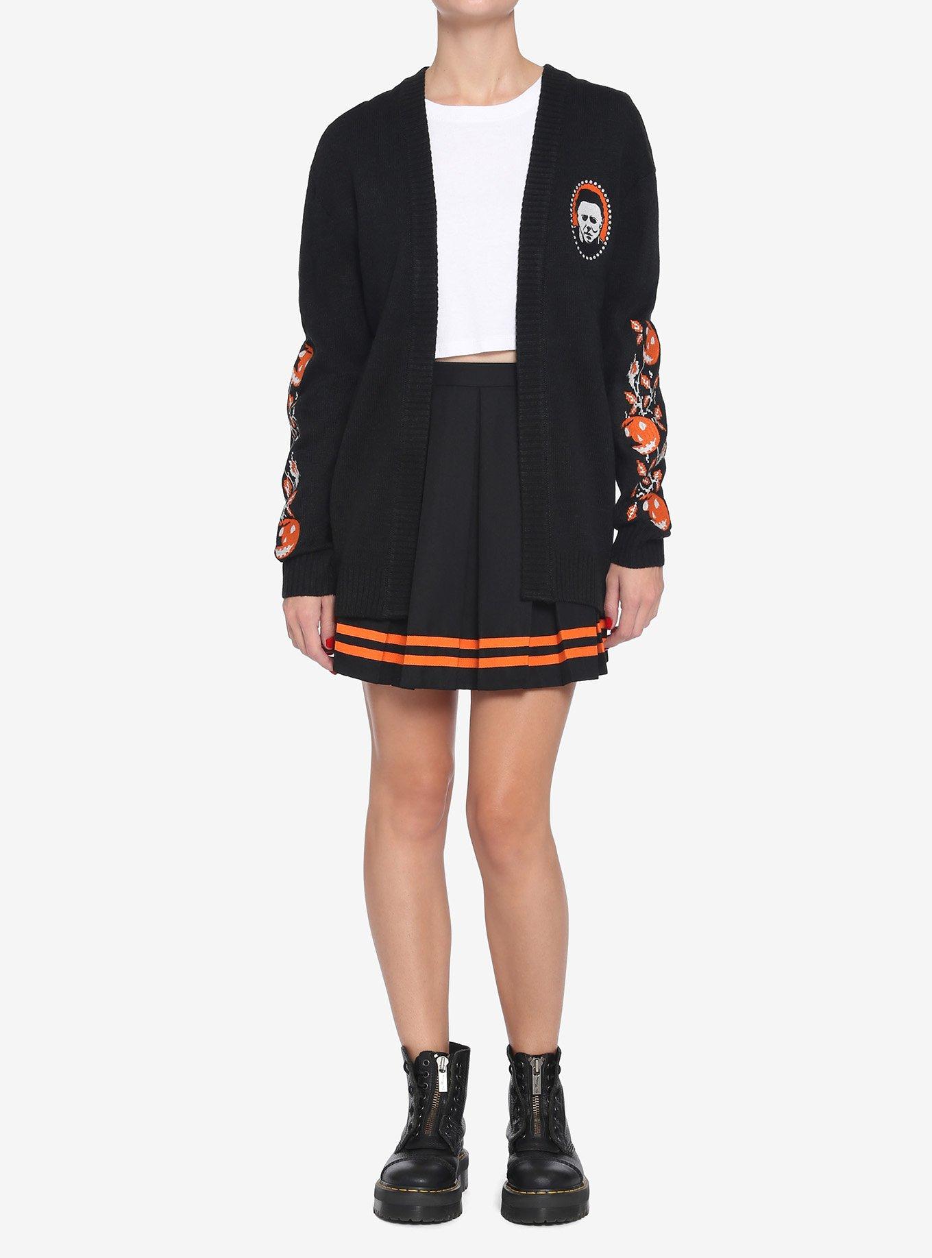 Halloween Pumpkin Girls Cardigan, , hi-res