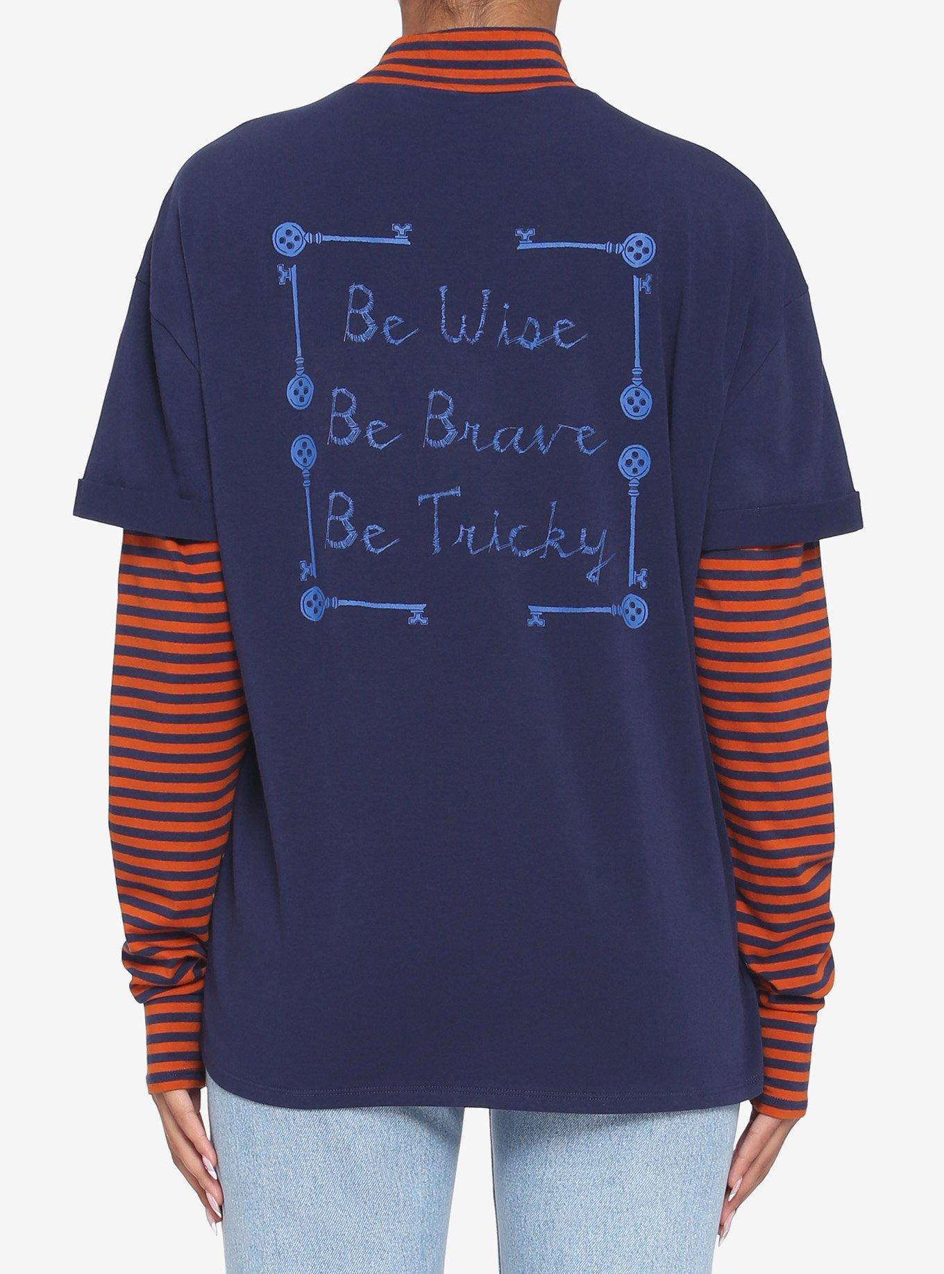 Coraline Stripe Mock Neck Twofer Long-Sleeve T-Shirt, MULTI, alternate