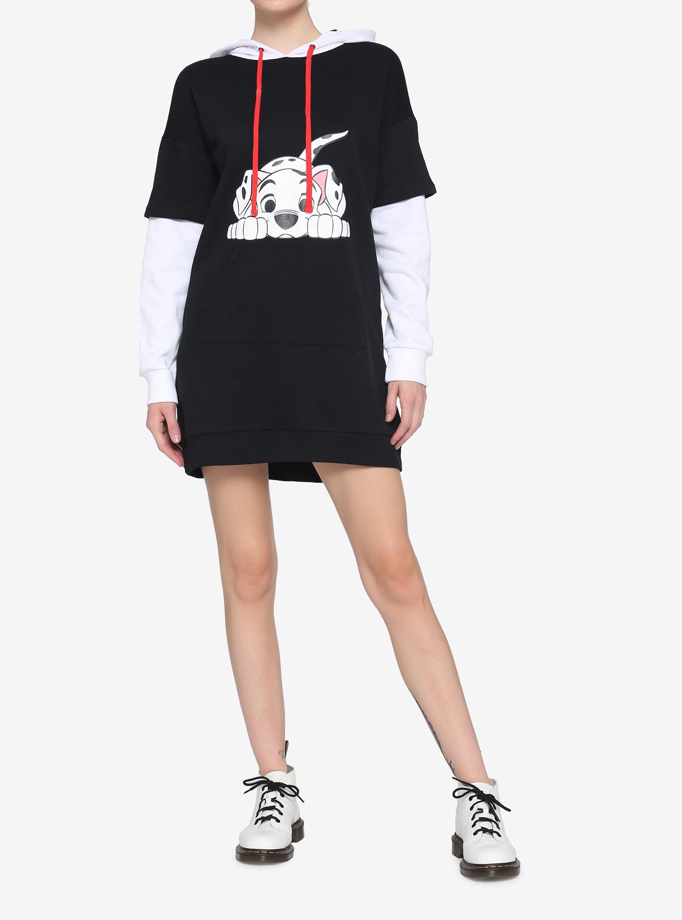 Disney 101 Dalmatians Twofer Hoodie Dress, MULTI, alternate