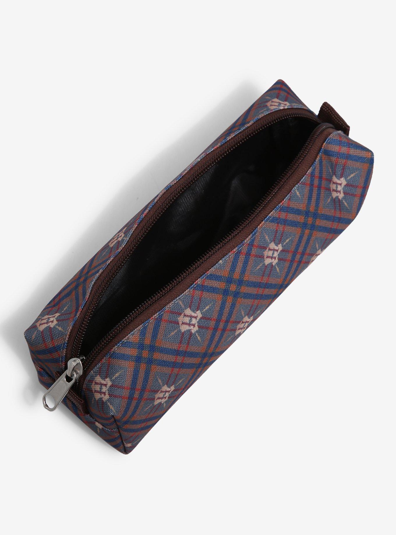 Harry Potter Hogwarts Crest Plaid Pencil Case, , alternate