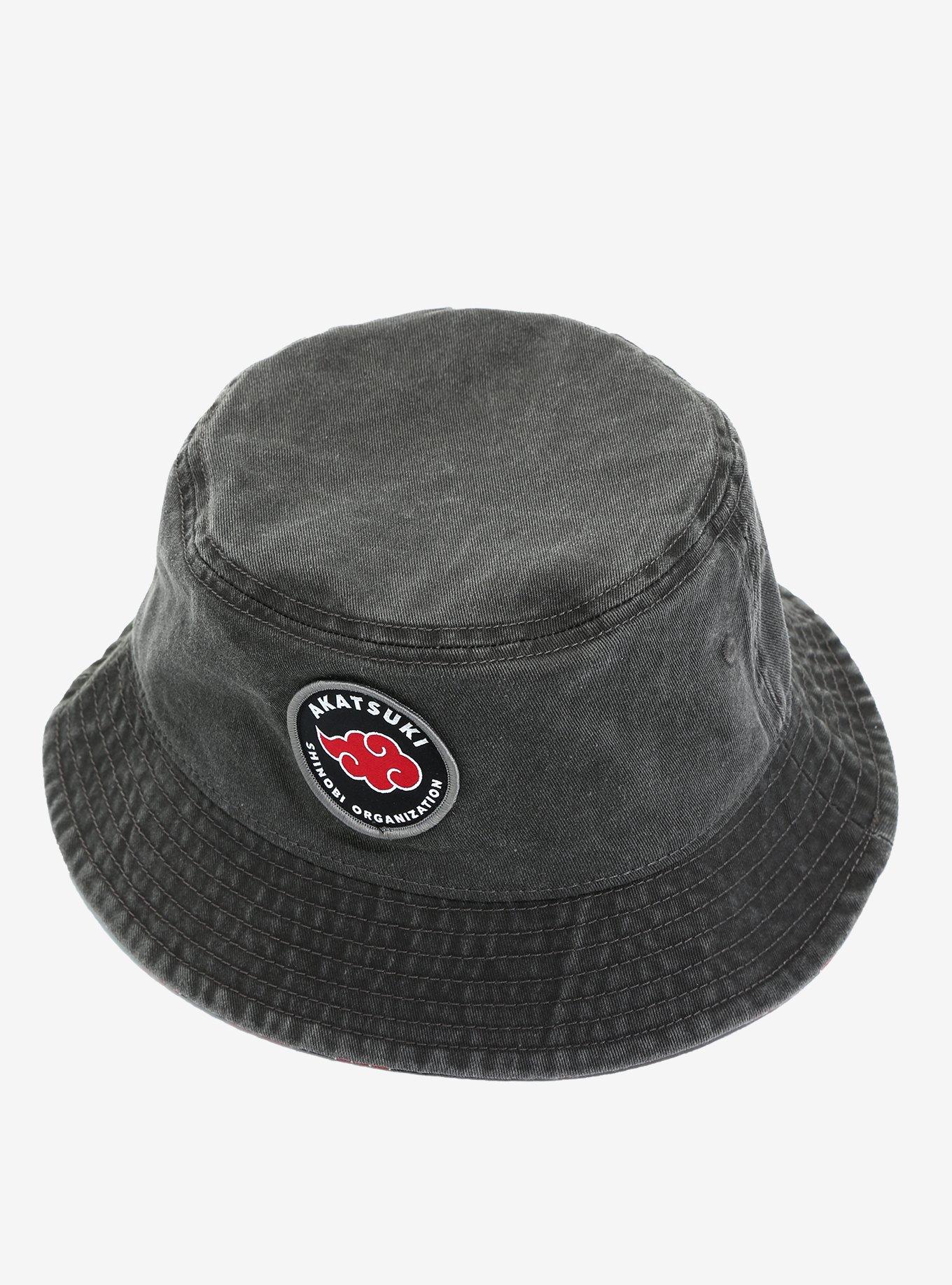Naruto Shippuden Akatsuki Shinobi Organization Logo Patch Bucket Hat, , alternate