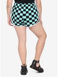Demon Slayer: Kimetsu No Yaiba Tanjiro Checkered Girls Soft Shorts Plus Size, MULTI, alternate