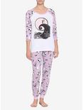 The Nightmare Before Christmas Lavender Girls Thermal Pajama Set, MULTI, alternate