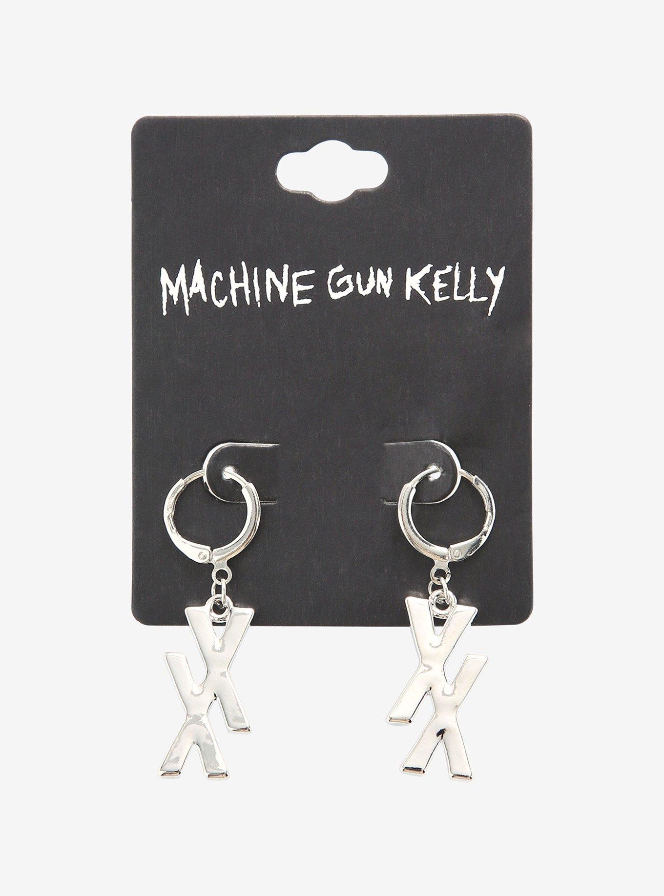 Machine Gun Kelly XX Logo Huggie Hoop Earrings, , alternate