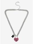 BTS Boy With Luv Heart Padlock Necklace, , alternate