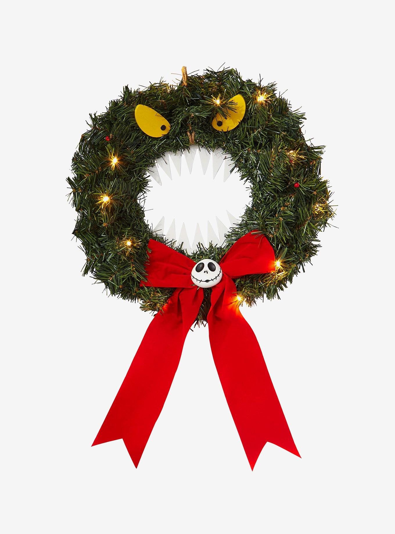 Disney The Nightmare Before Christmas Man-Eating Wreath Light-Up Wreath - BoxLunch Exclusive, , alternate