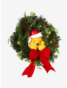 Disney Winnie the Pooh Santa Pooh Light-Up Wreath - BoxLunch Exclusive, , hi-res