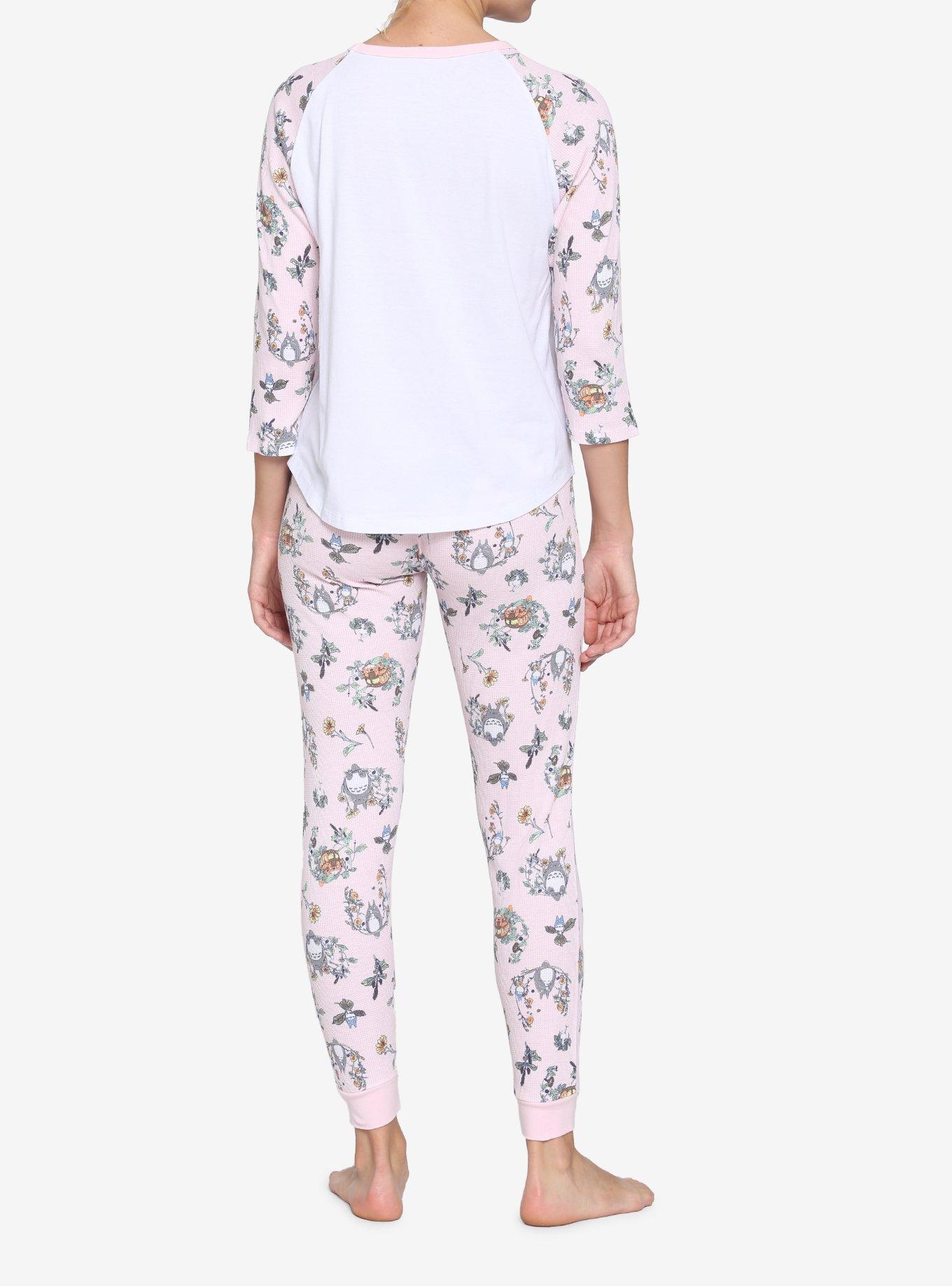 Studio Ghibli My Neighbor Totoro Pastel Dandelion Girls Thermal Pajama Set, MULTI, alternate