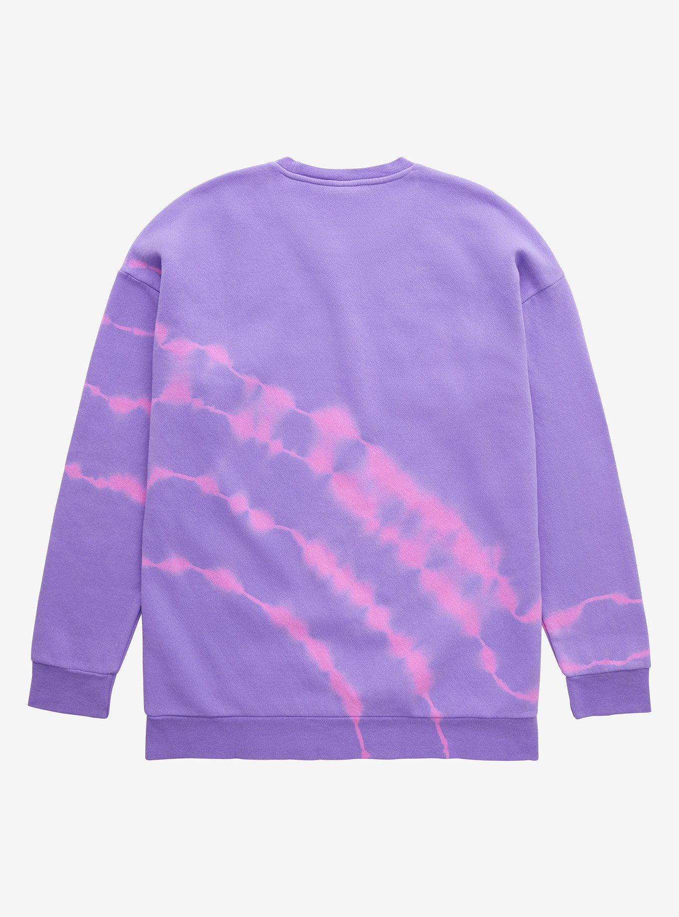 Our Universe Disney Mickey Mouse & Friends in Halloween Costumes Tie-Dye Crewneck - BoxLunch Exclusive, PURPLE, alternate