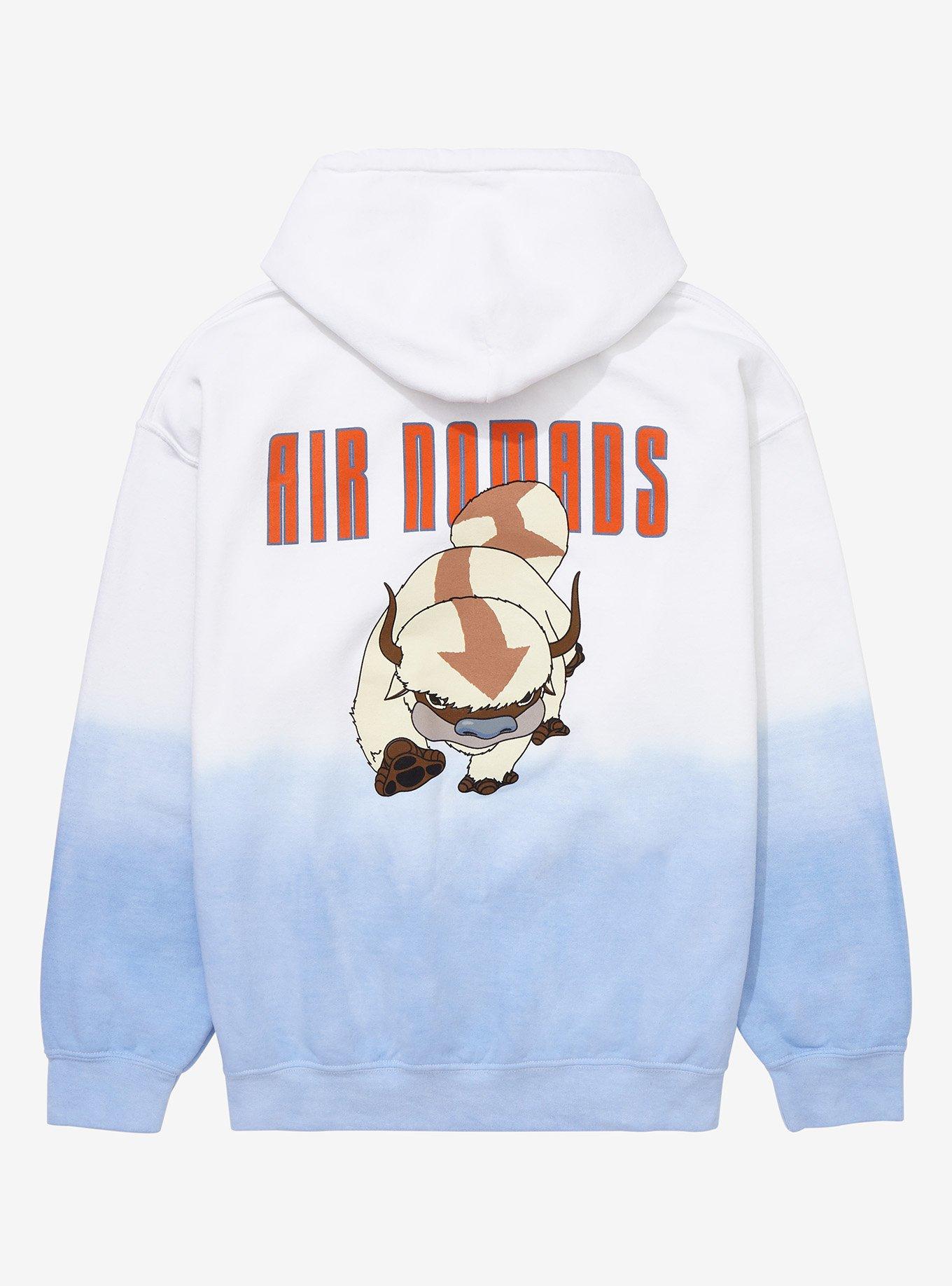 Avatar: The Last Airbender Air Nomads Sky Bison Women's Dip-Dye Hoodie - BoxLunch Exclusive, LIGHT BLUE, alternate