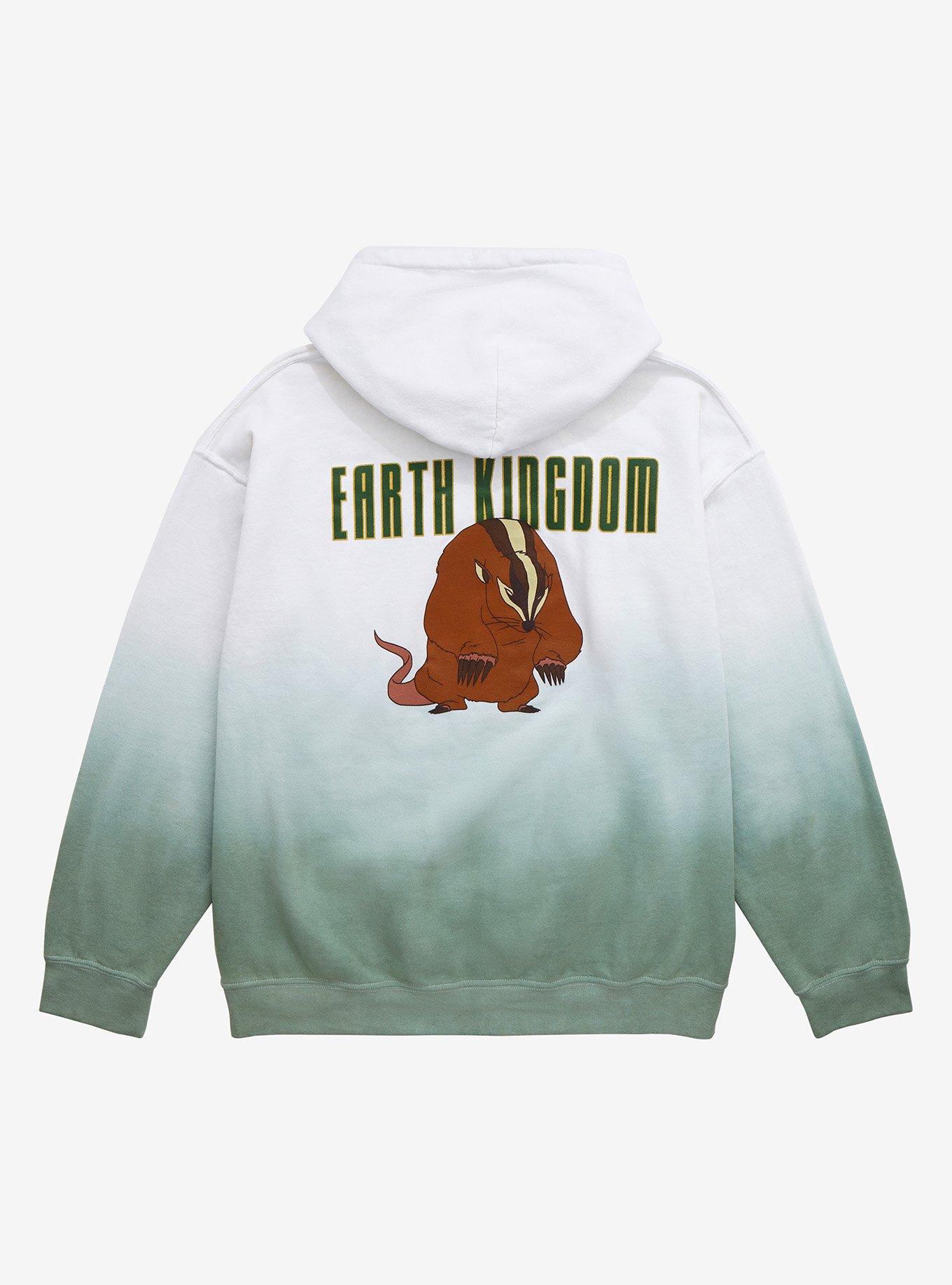Avatar: The Last Airbender Badgermoles Women's Dip-Dye Hoodie - BoxLunch Exclusive, GREEN, alternate