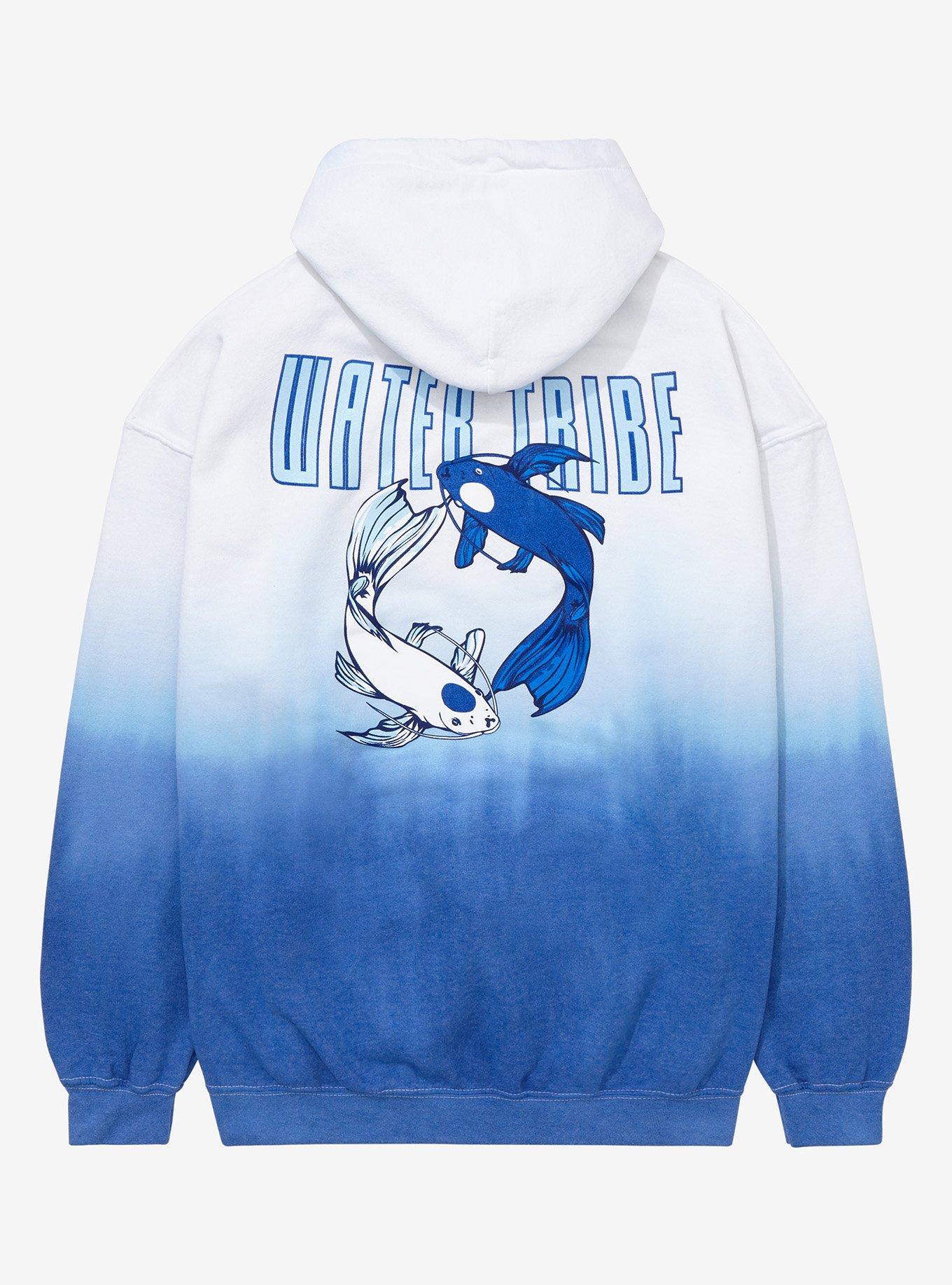 Avatar: The Last Airbender Ocean Spirits Women's Dip-Dye Hoodie - BoxLunch Exclusive, BLUE, alternate