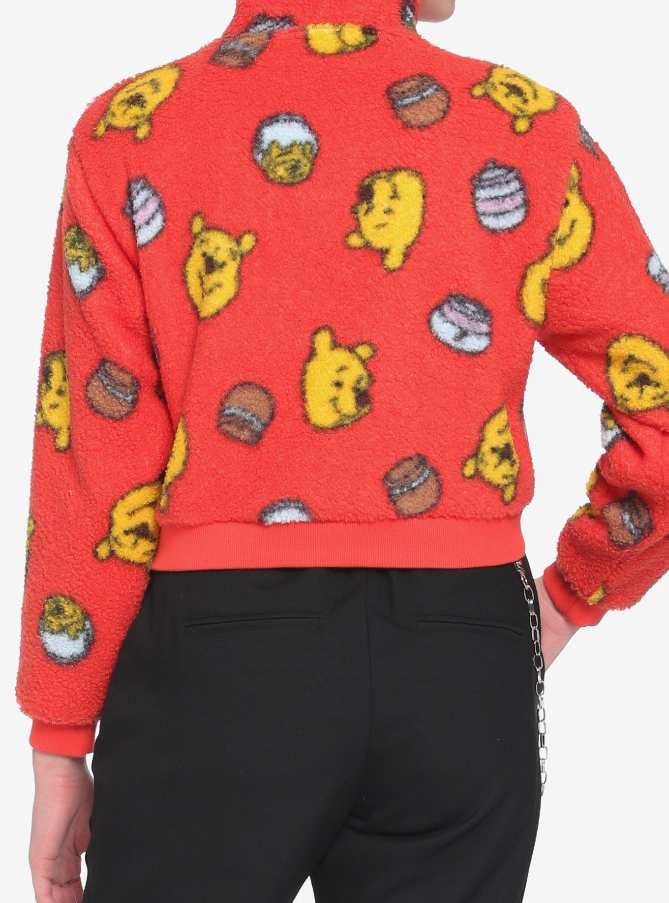 Disney Winnie The Pooh Fuzzy Half-Zipper Girls Sweater, MULTI, alternate