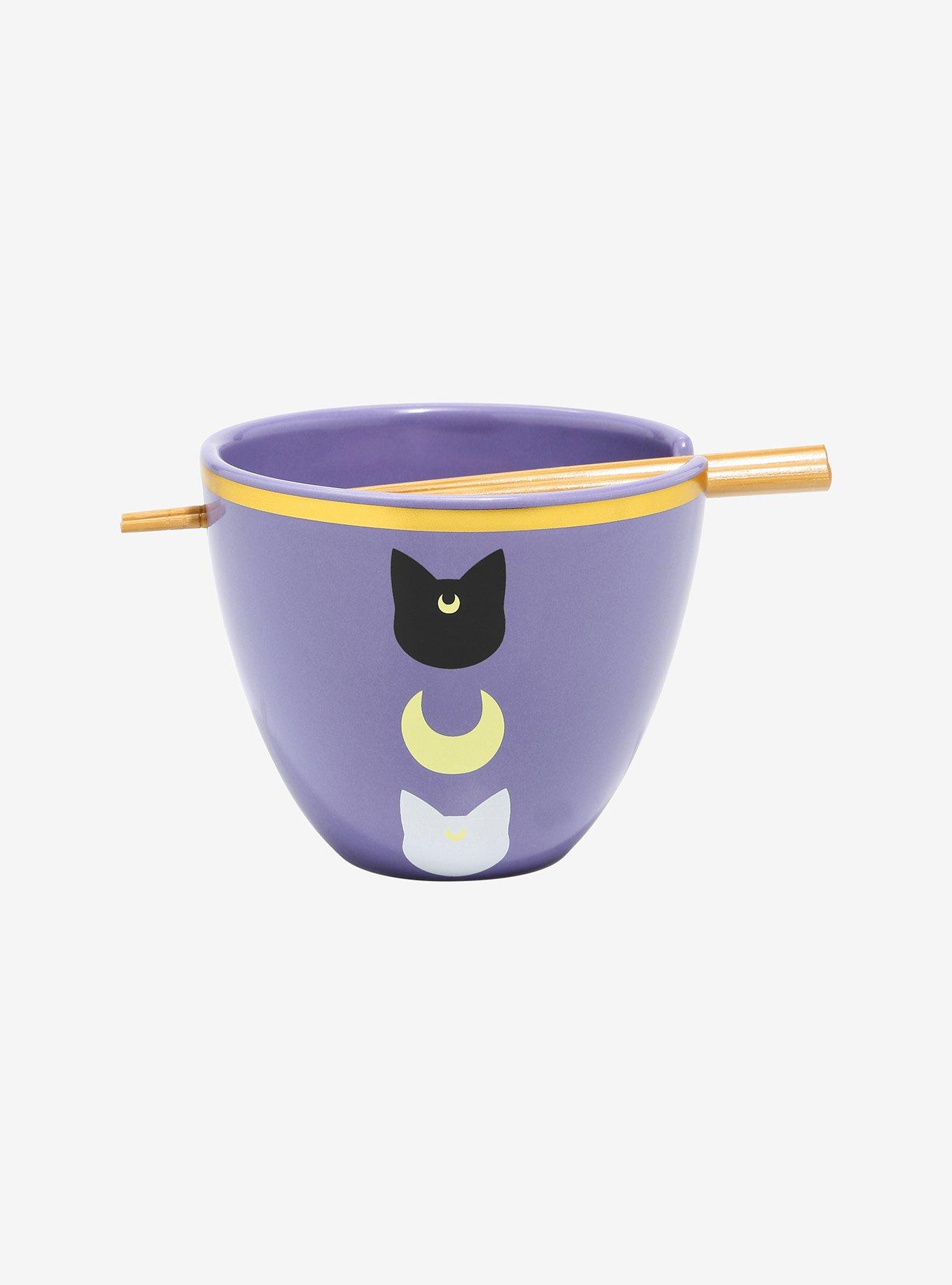 Sailor Moon Luna & Artemis Ramen Bowl with Chopsticks, , alternate