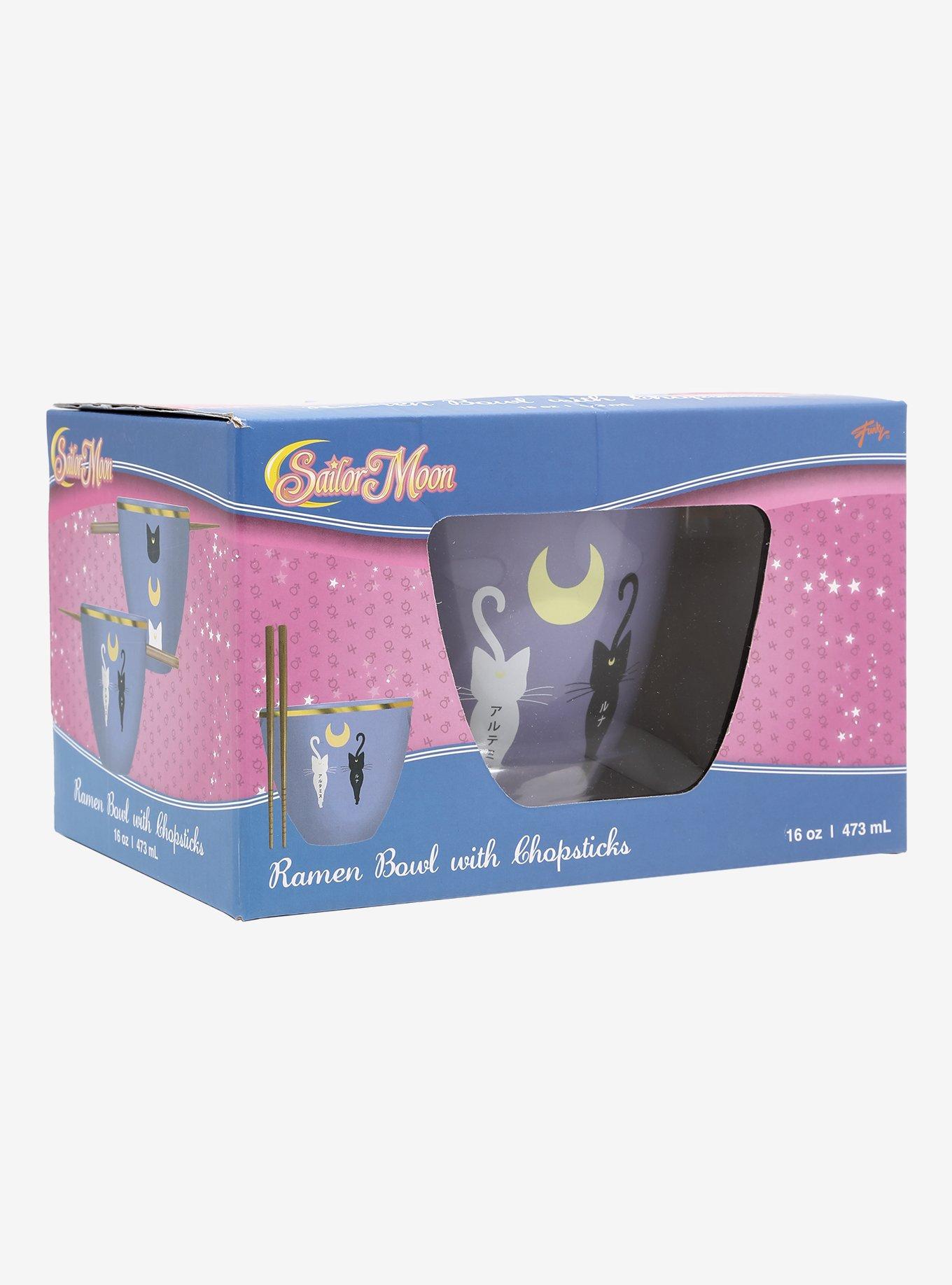 Sailor Moon Luna & Artemis Ramen Bowl with Chopsticks, , alternate